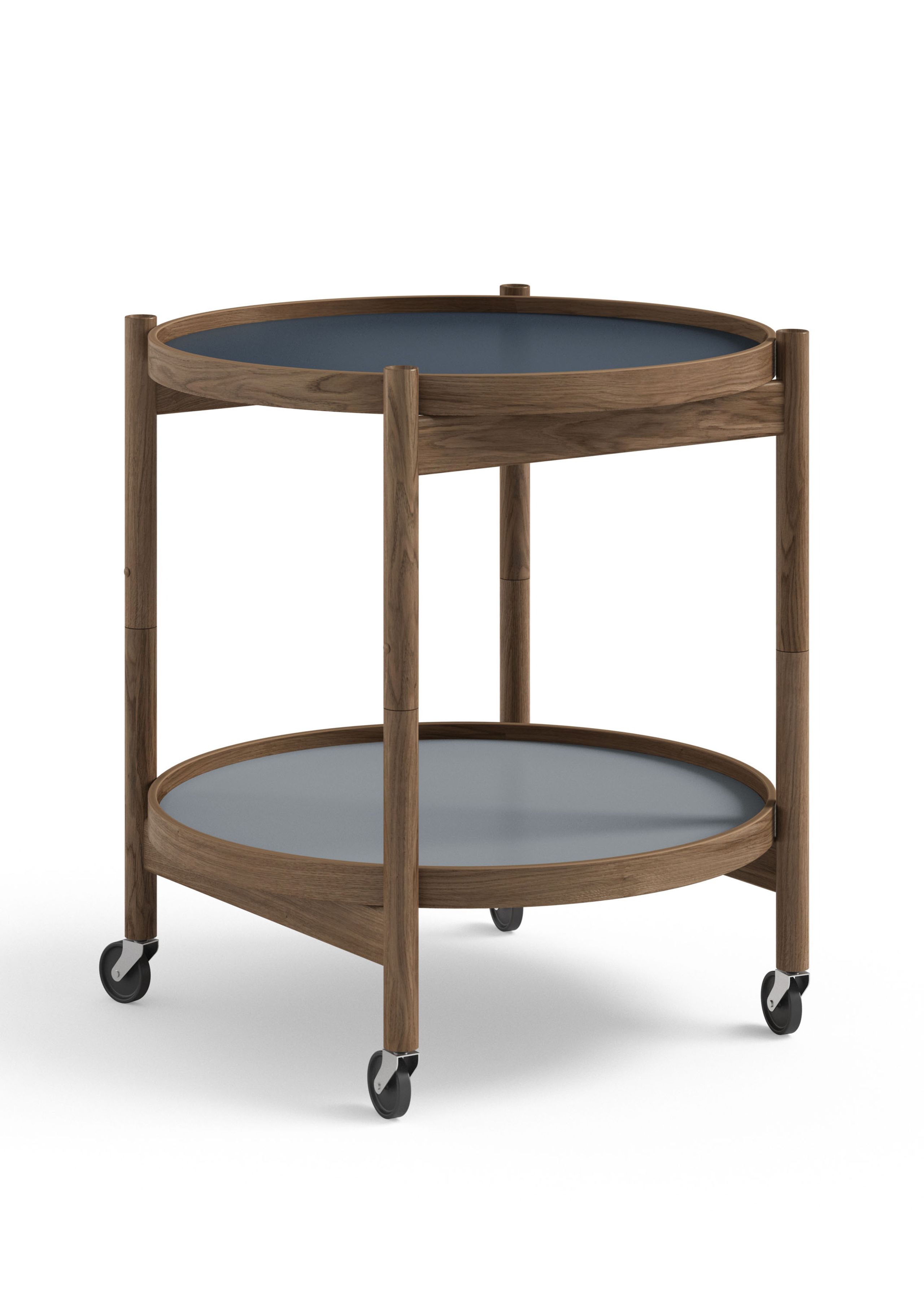 Brdr. Krüger - Consiglio - Bølling Tray Table 50 / Fumed Oak - WATER - Light Blue/Dark Blue