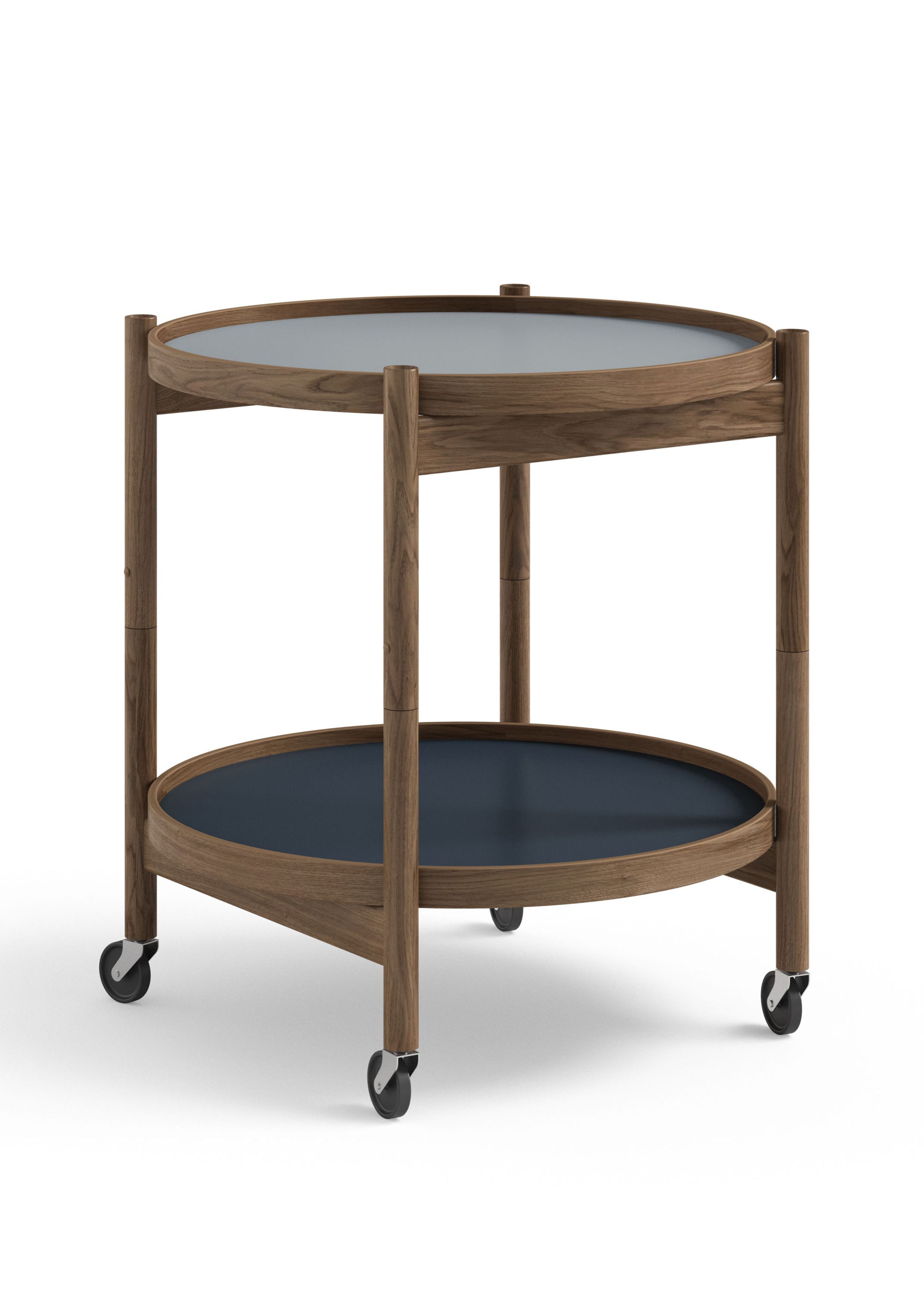 Brdr. Krüger - Consiglio - Bølling Tray Table 50 / Fumed Oak - WATER - Light Blue/Dark Blue