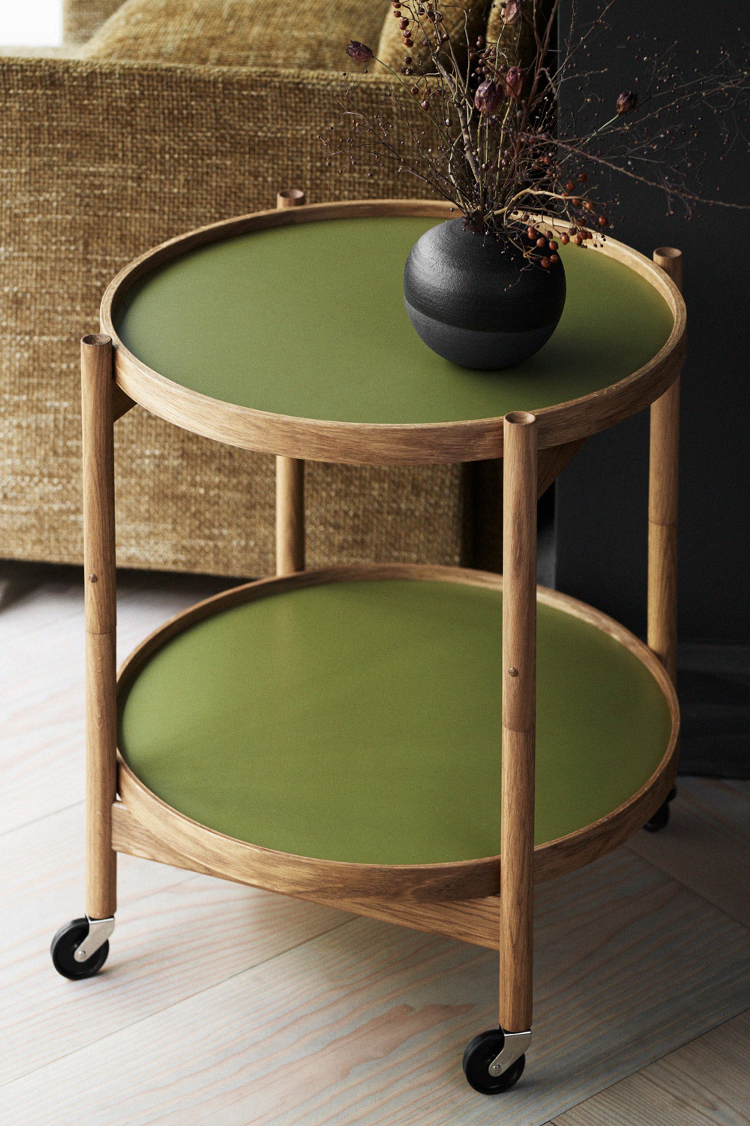 Brdr. Krüger - Consiglio - Bølling Tray Table 50 / Fumed Oak - WATER - Light Blue/Dark Blue