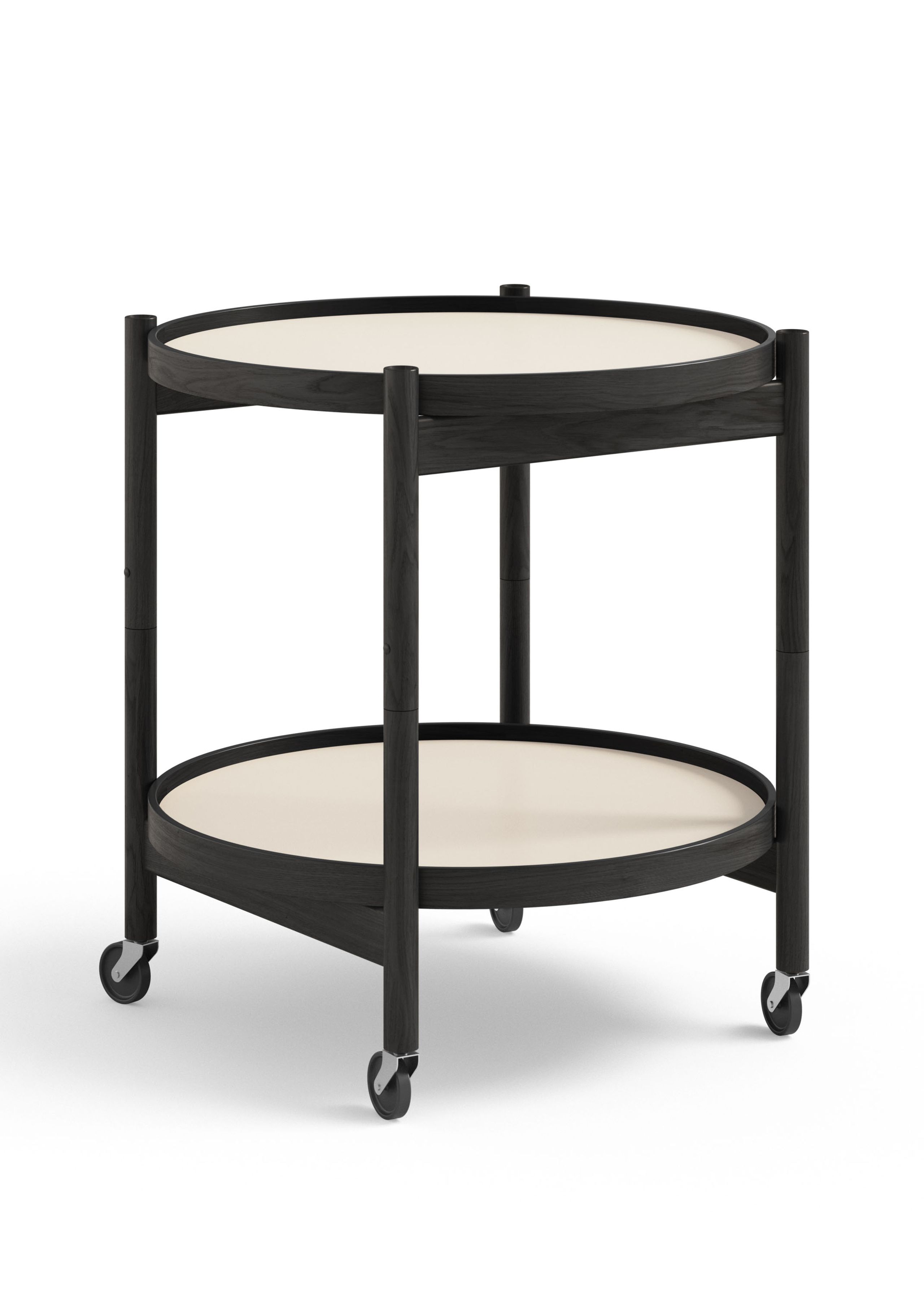 Brdr. Krüger - Conseil d'administration - Bølling Tray Table 50 / Black Stained Oak - SUNNY - Yellow/Cream