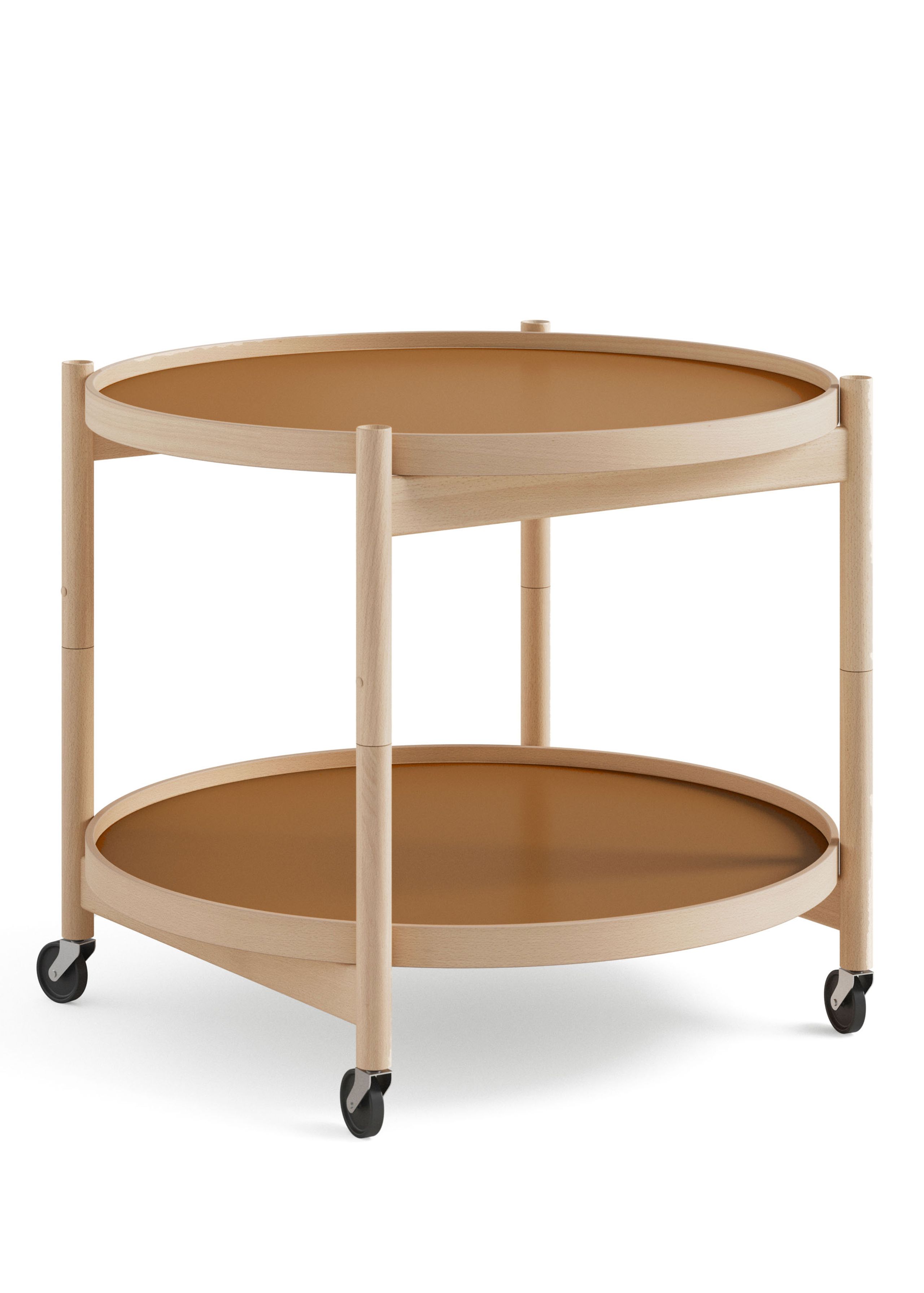 Brdr. Krüger - Tafel - Bølling Tray Table 60 / Oiled Beech - CLAY - Cognac/Black