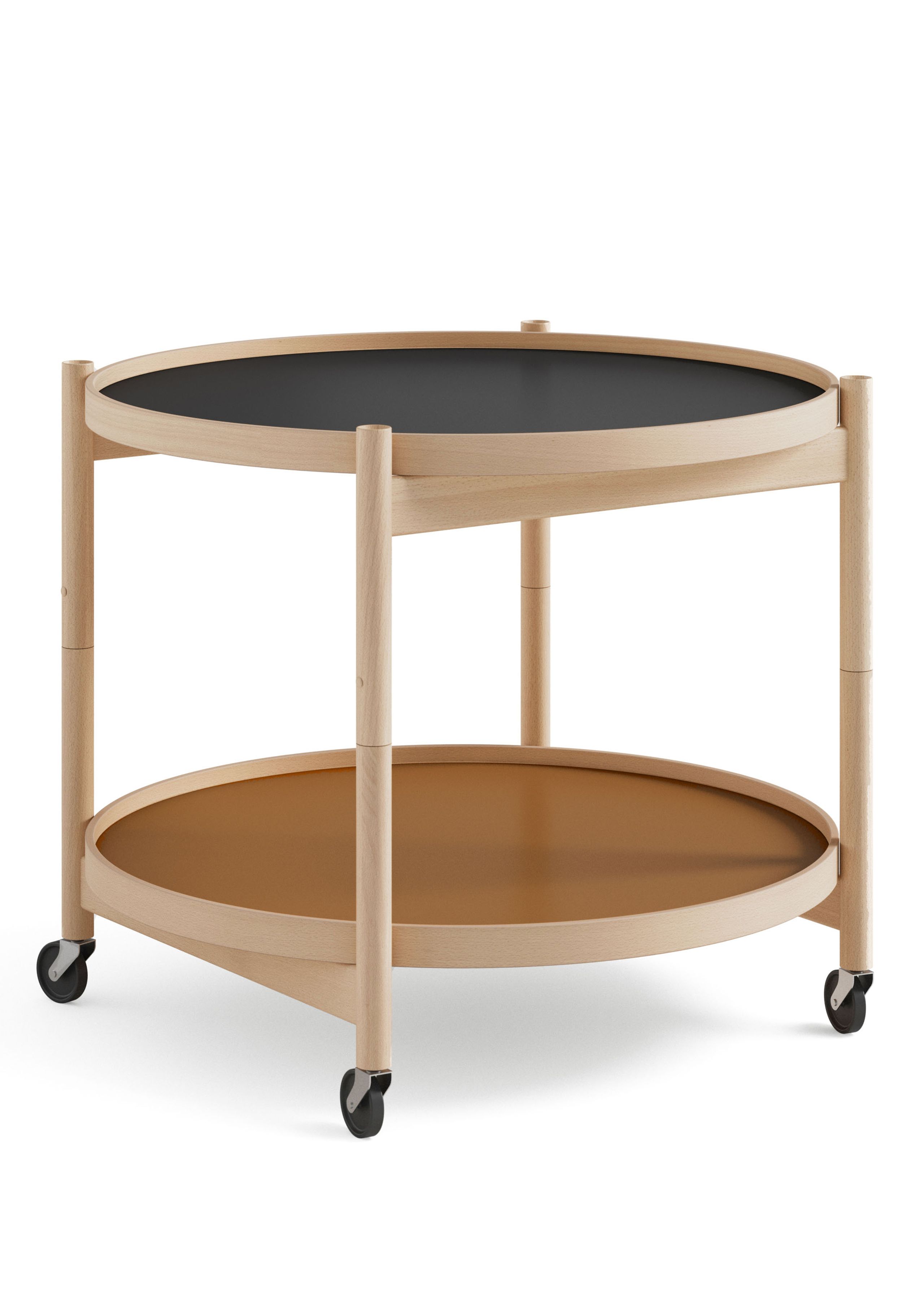 Brdr. Krüger - Tafel - Bølling Tray Table 60 / Oiled Beech - CLAY - Cognac/Black