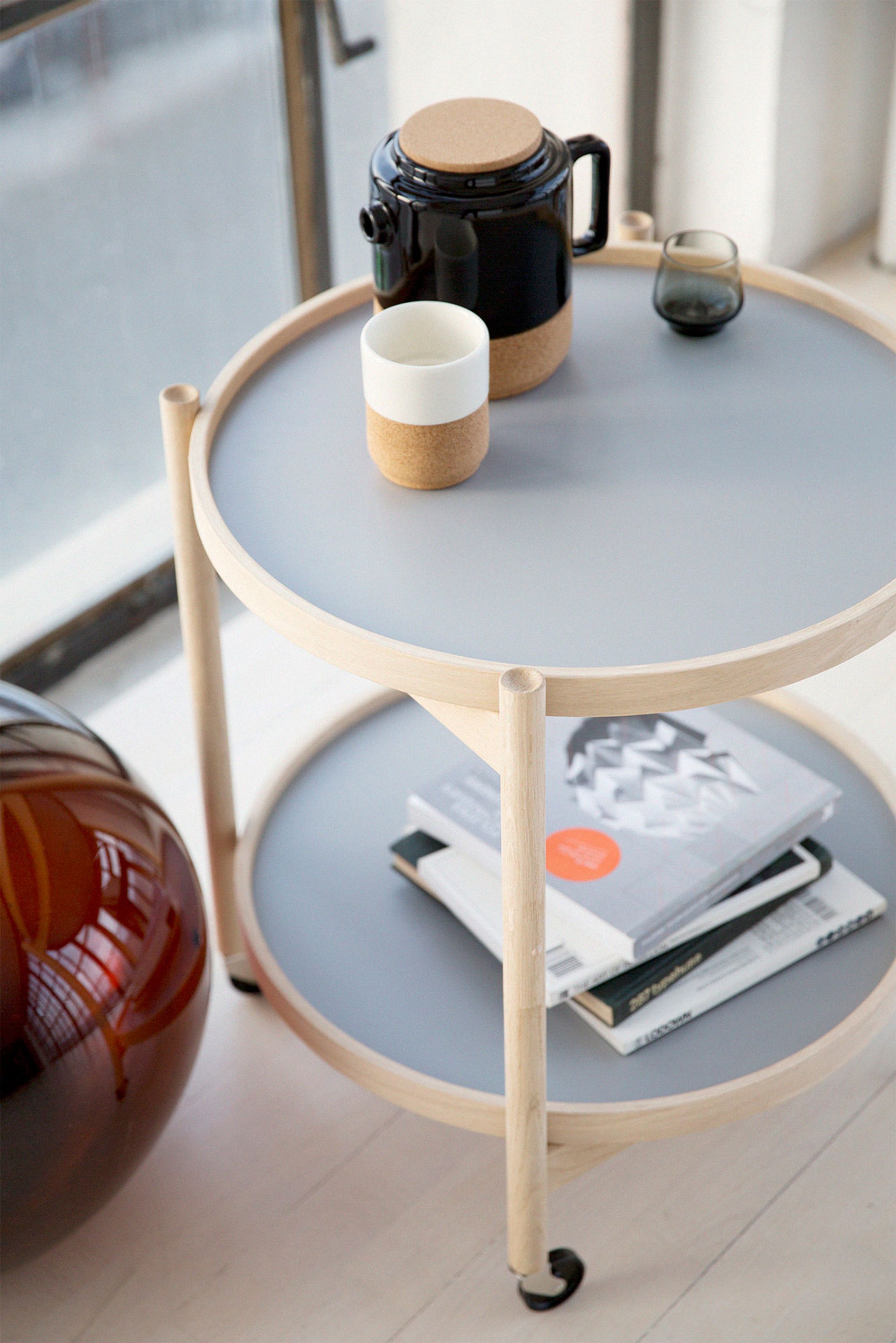 Brdr. Krüger - Tafel - Bølling Tray Table 60 / Oiled Beech - CLAY - Cognac/Black