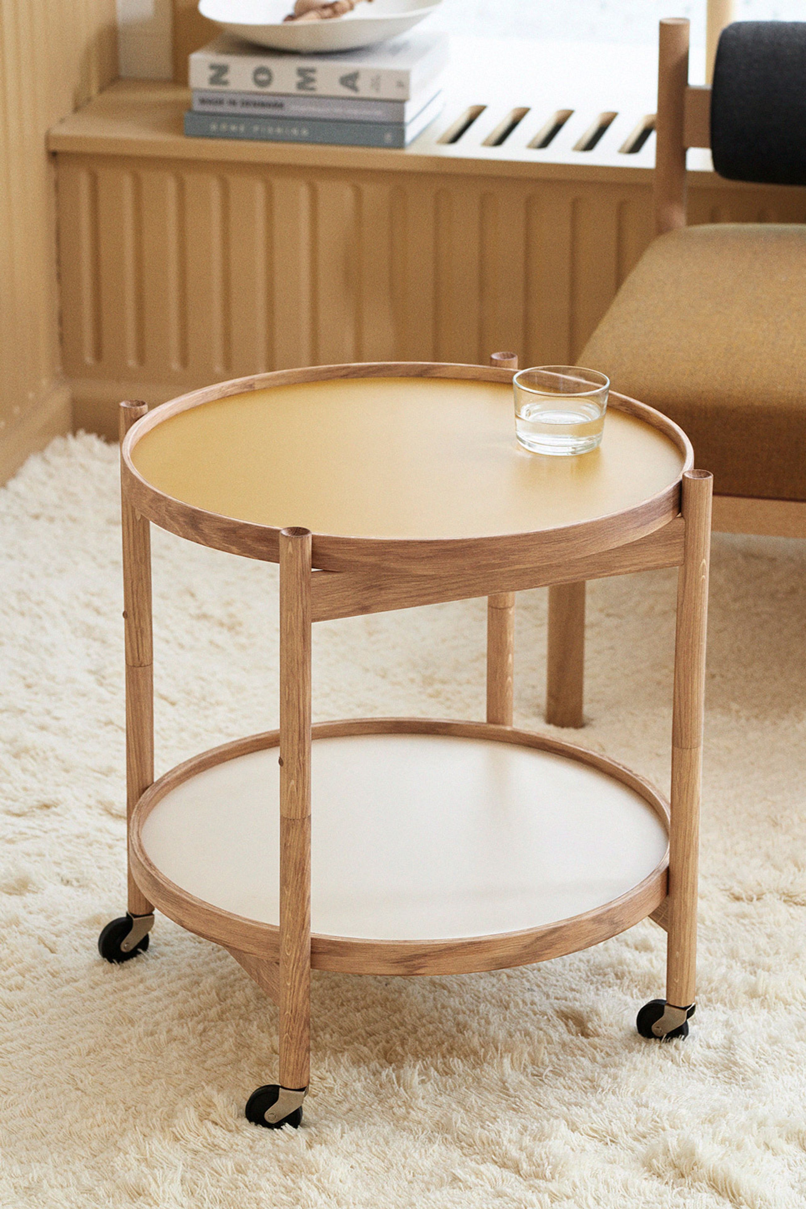 Brdr. Krüger - Tafel - Bølling Tray Table 60 / Oiled Beech - CLAY - Cognac/Black