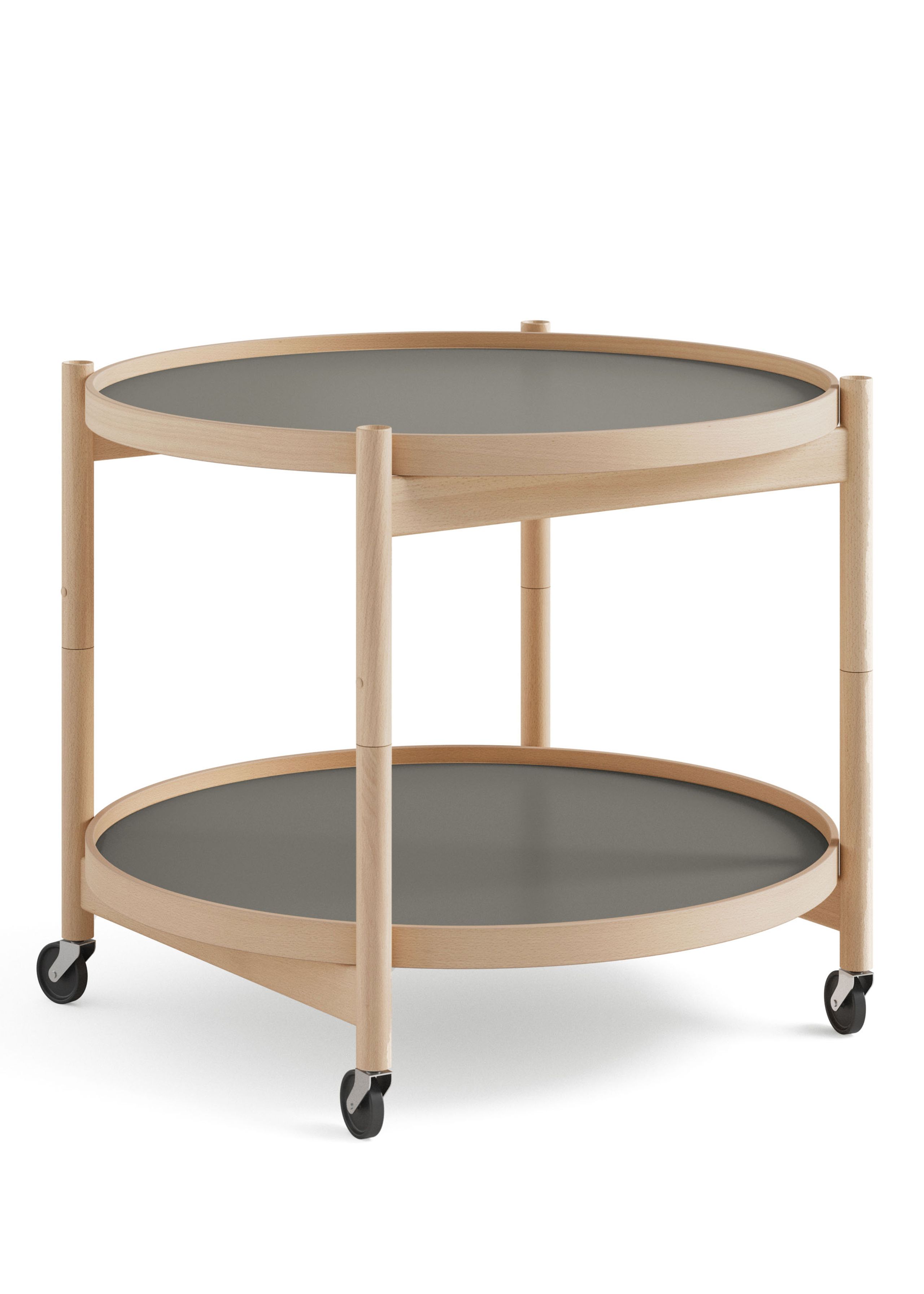 Brdr. Krüger - Bord - Bølling Bakkebord 60 / Olieret Bøg - STONE - Light Grey/Dark Grey