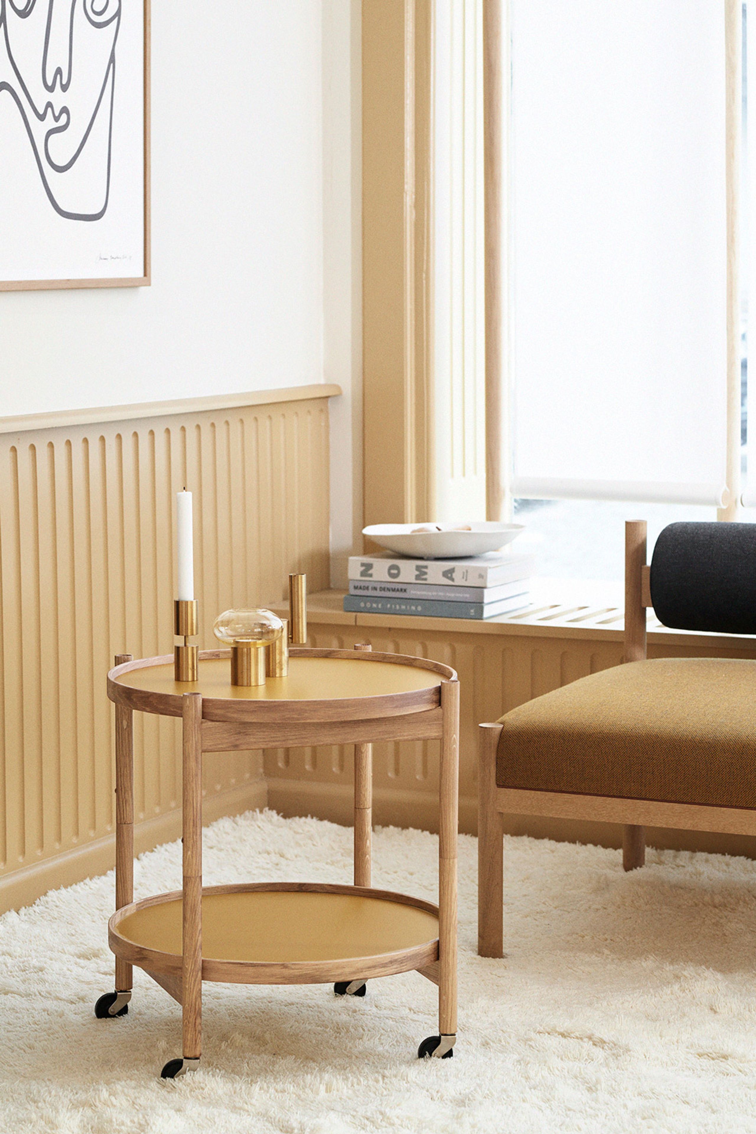 Brdr. Krüger - Conselho - Bølling Tray Table 60 / Oiled Beech - WATER - Light Blue/Dark Blue