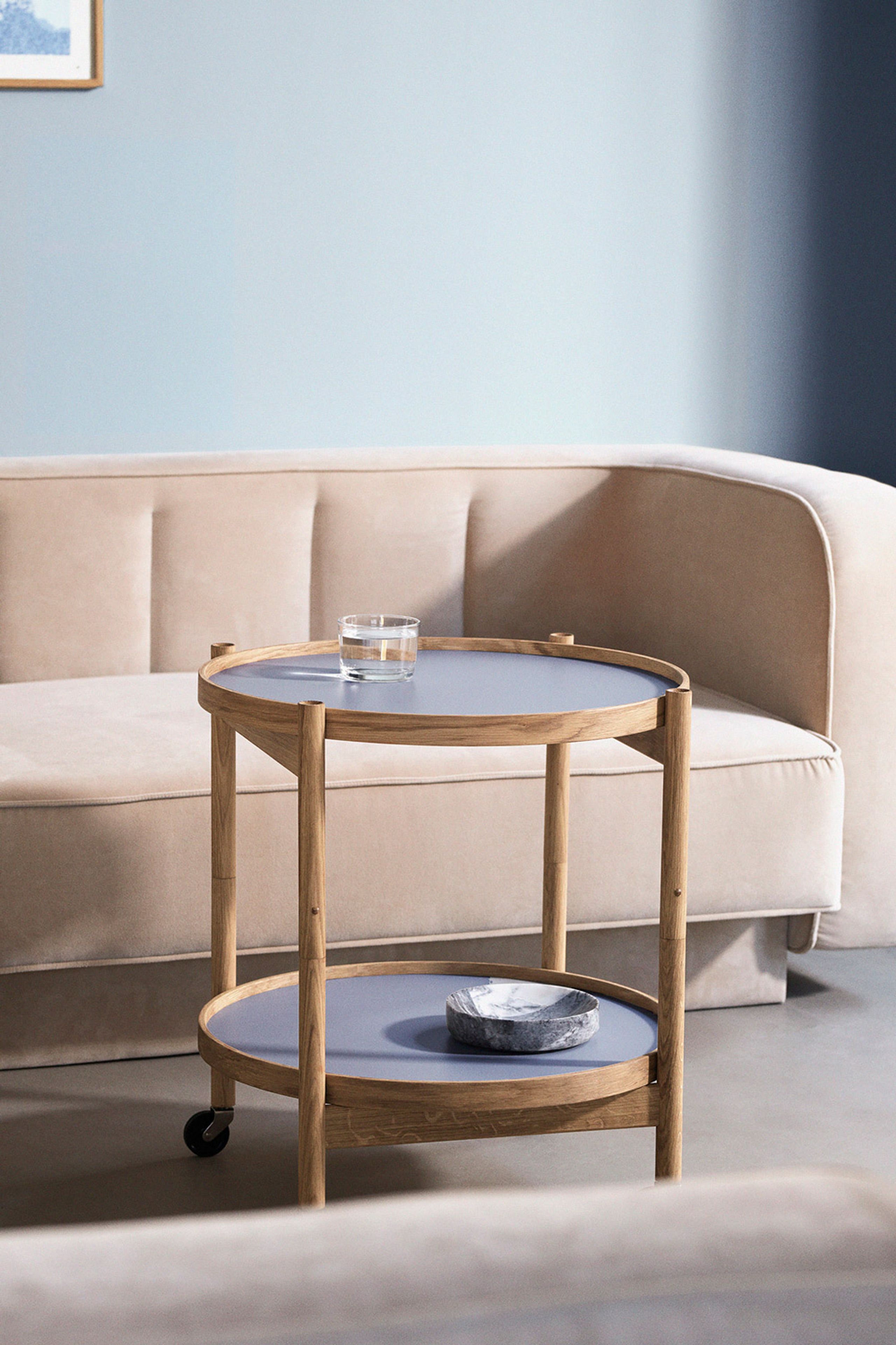 Brdr. Krüger - Conselho - Bølling Tray Table 60 / Oiled Beech - WATER - Light Blue/Dark Blue