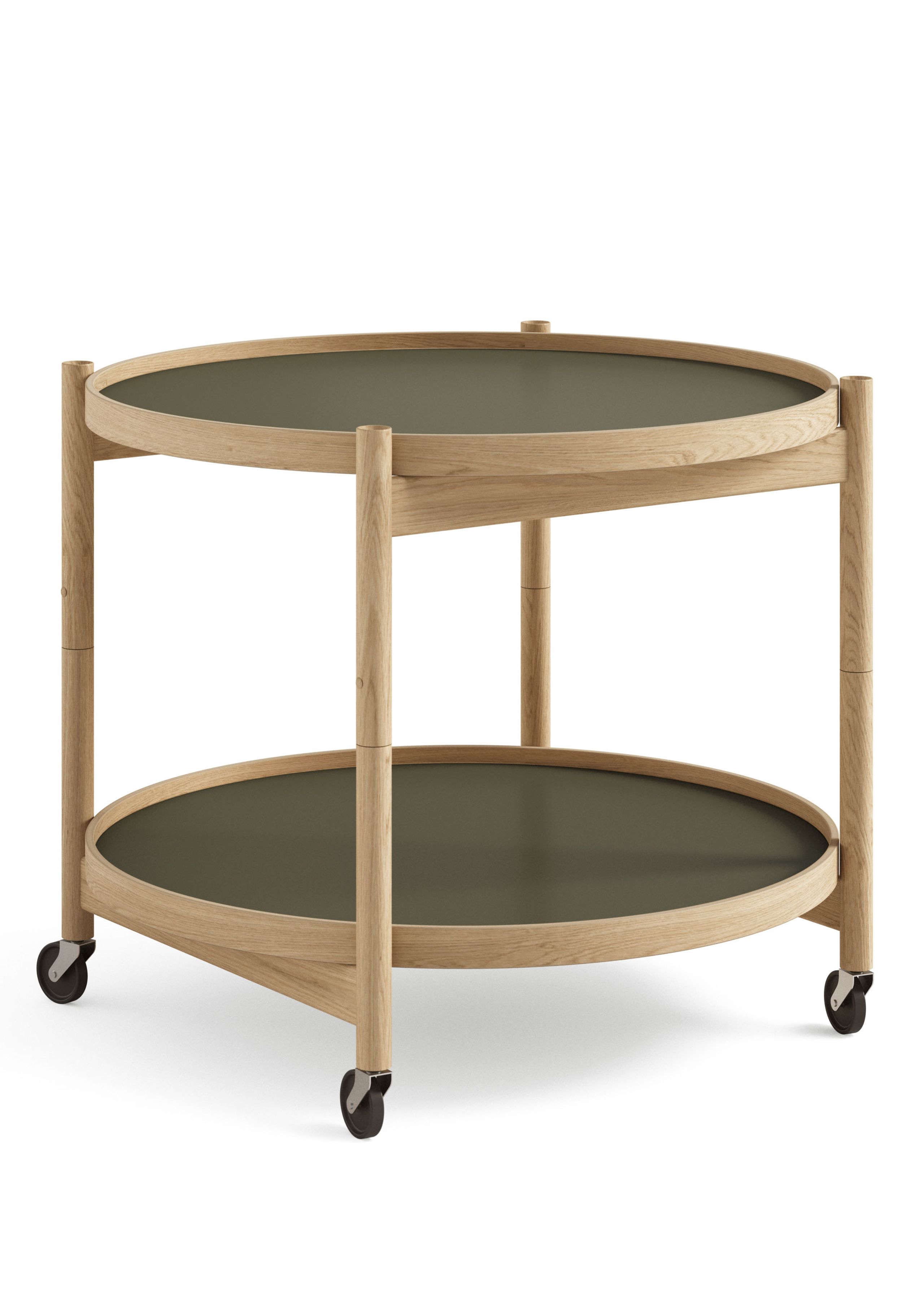 Brdr. Krüger - Bord - Bølling Bakkebord 60 / Olieret Eg - LEAF - Light Green/Dark Green