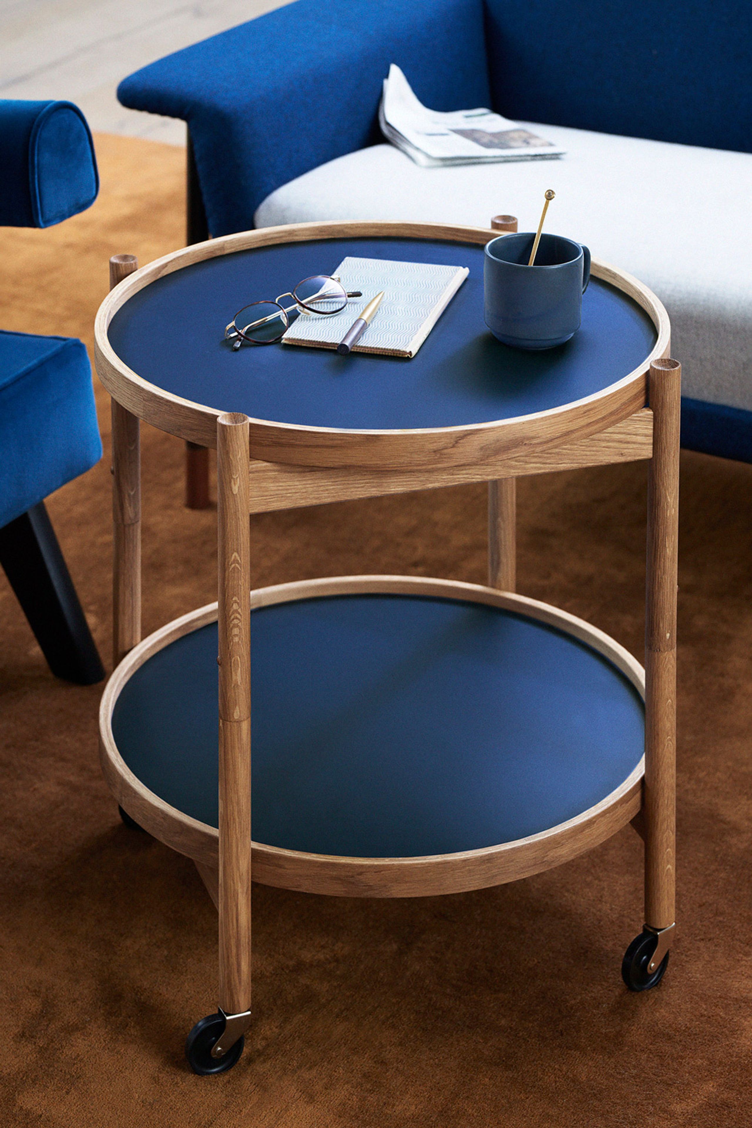 Brdr. Krüger - Tisch - Bølling Tray Table 60 / Oiled Oak - SUNNY - Yellow/Cream