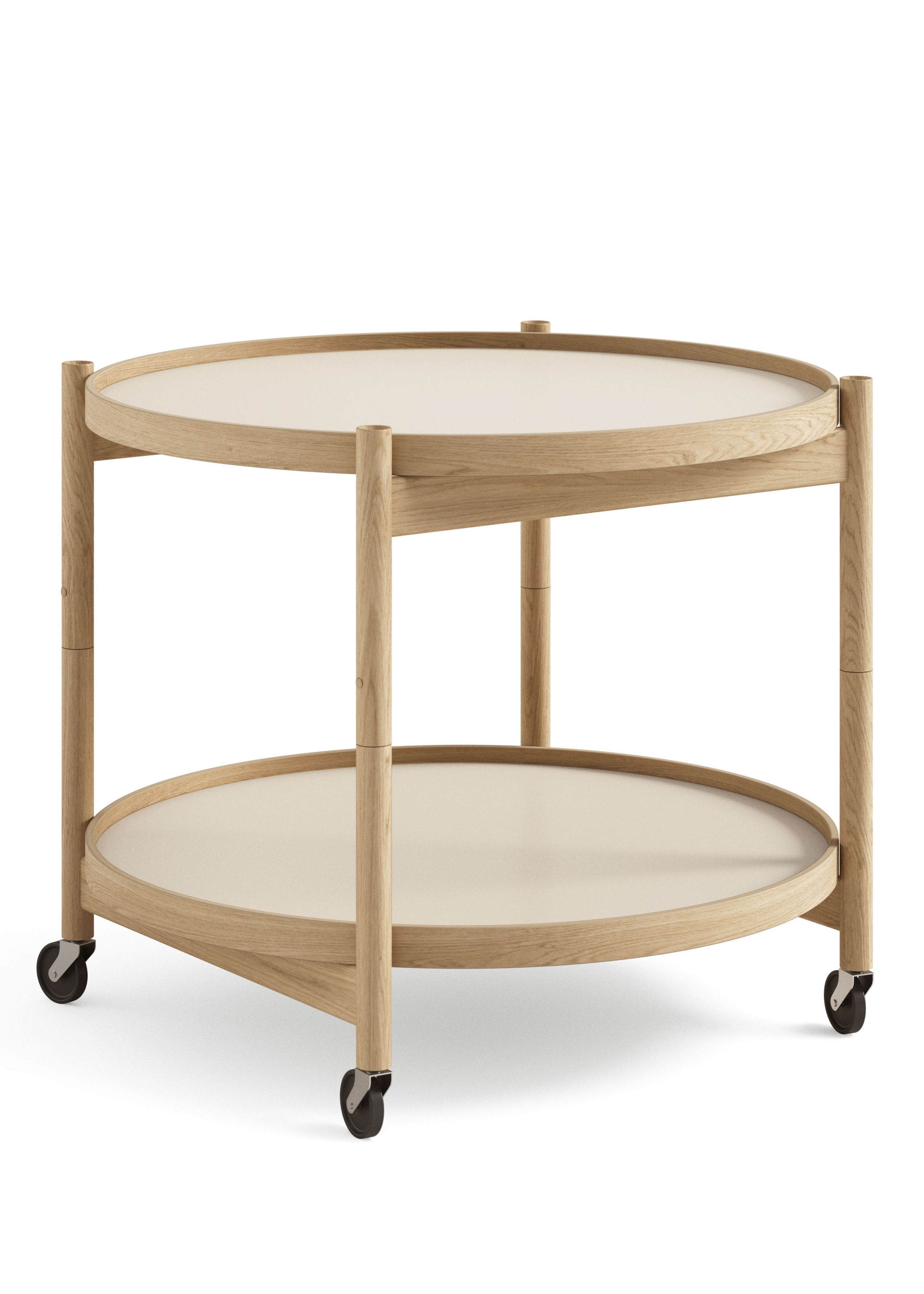 Brdr. Krüger - Tisch - Bølling Tray Table 60 / Oiled Oak - SUNNY - Yellow/Cream