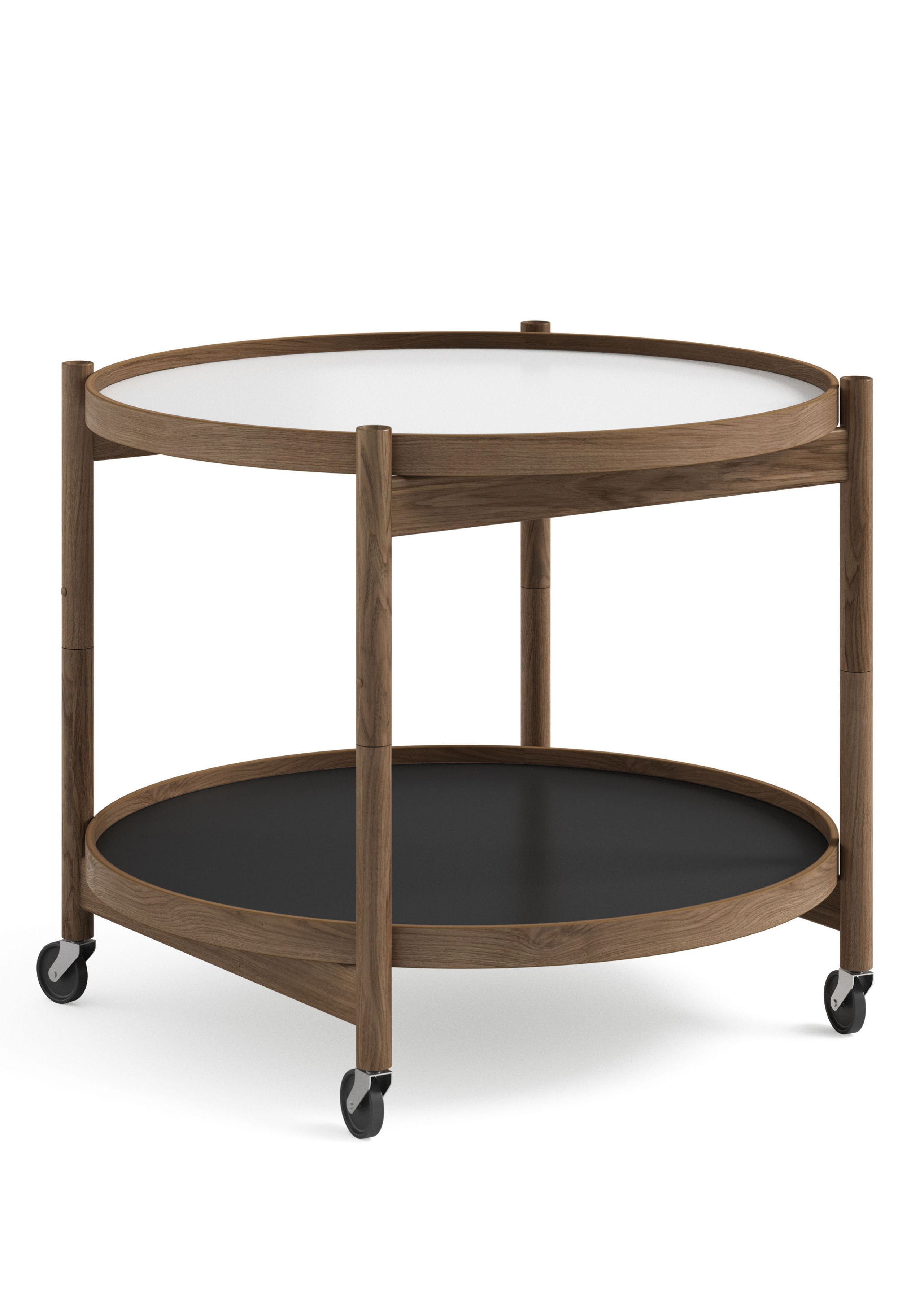 Brdr. Krüger - Conseil d'administration - Bølling Tray Table 60 / Fumed Oak - BASE - White/Black