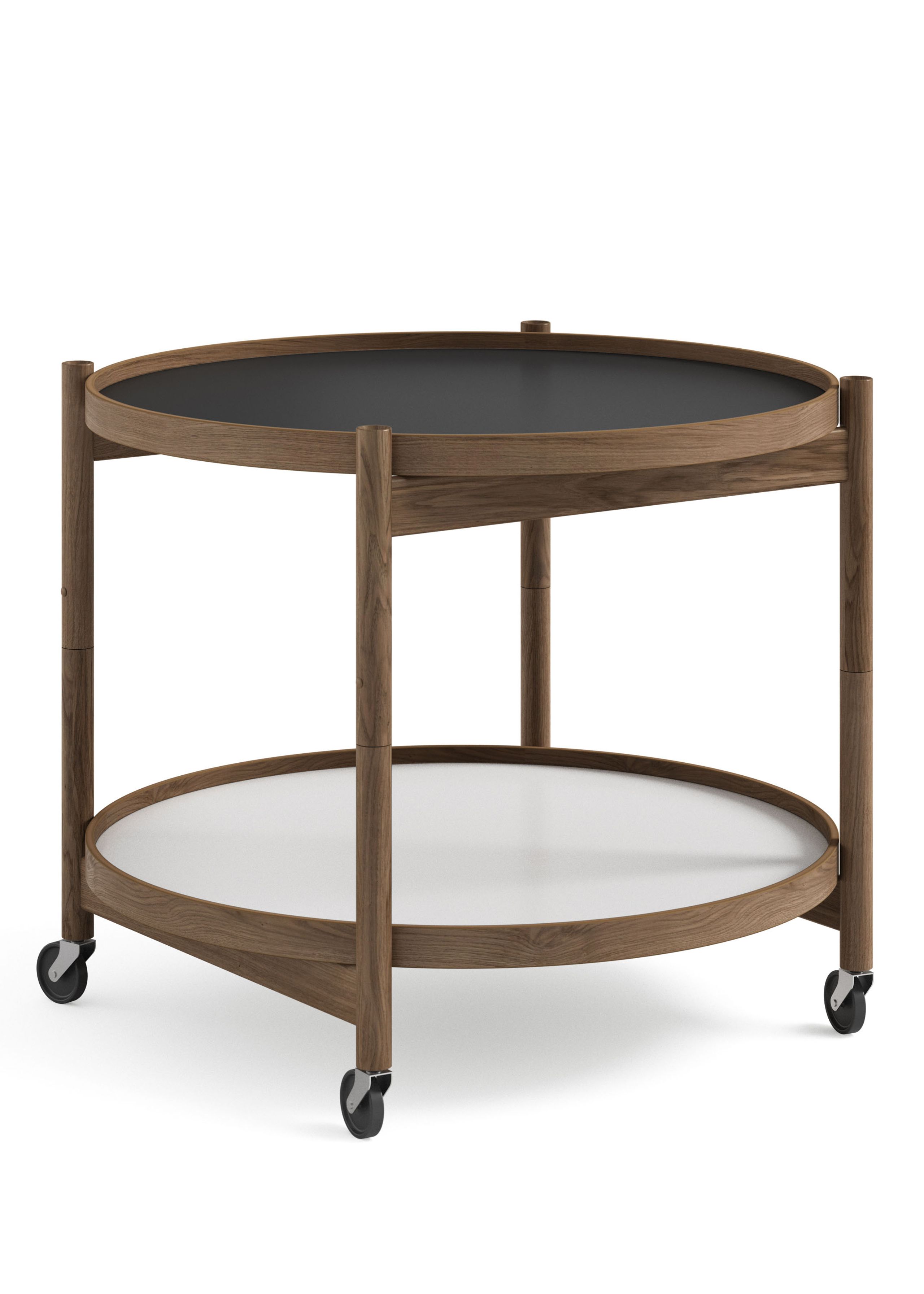 Brdr. Krüger - Conseil d'administration - Bølling Tray Table 60 / Fumed Oak - BASE - White/Black