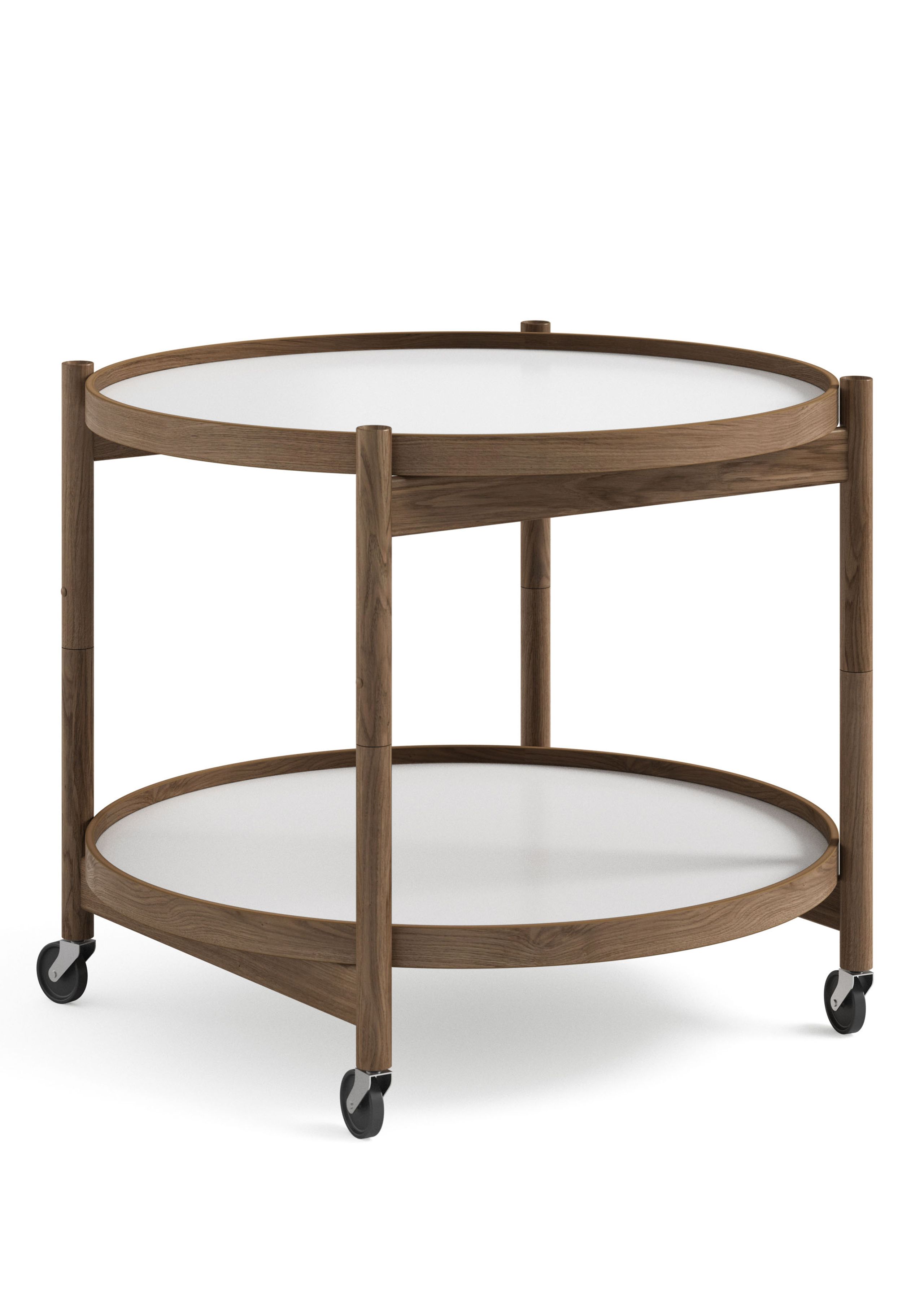 Brdr. Krüger - Conseil d'administration - Bølling Tray Table 60 / Fumed Oak - BASE - White/Black