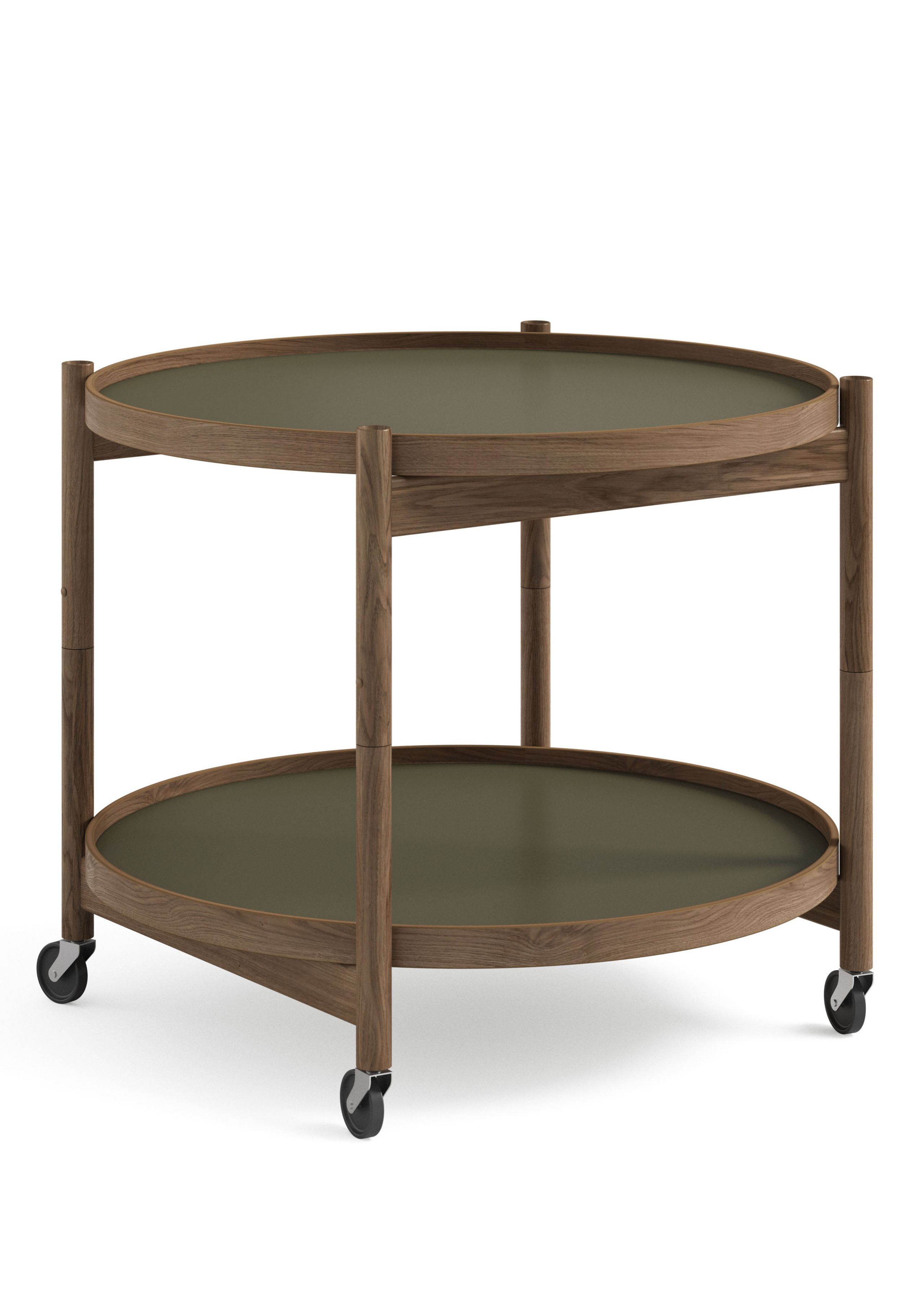 Brdr. Krüger - Postranní stolek - Bølling Tray Table 60 / Fumed Oak - LEAF - Light Green/Dark Green