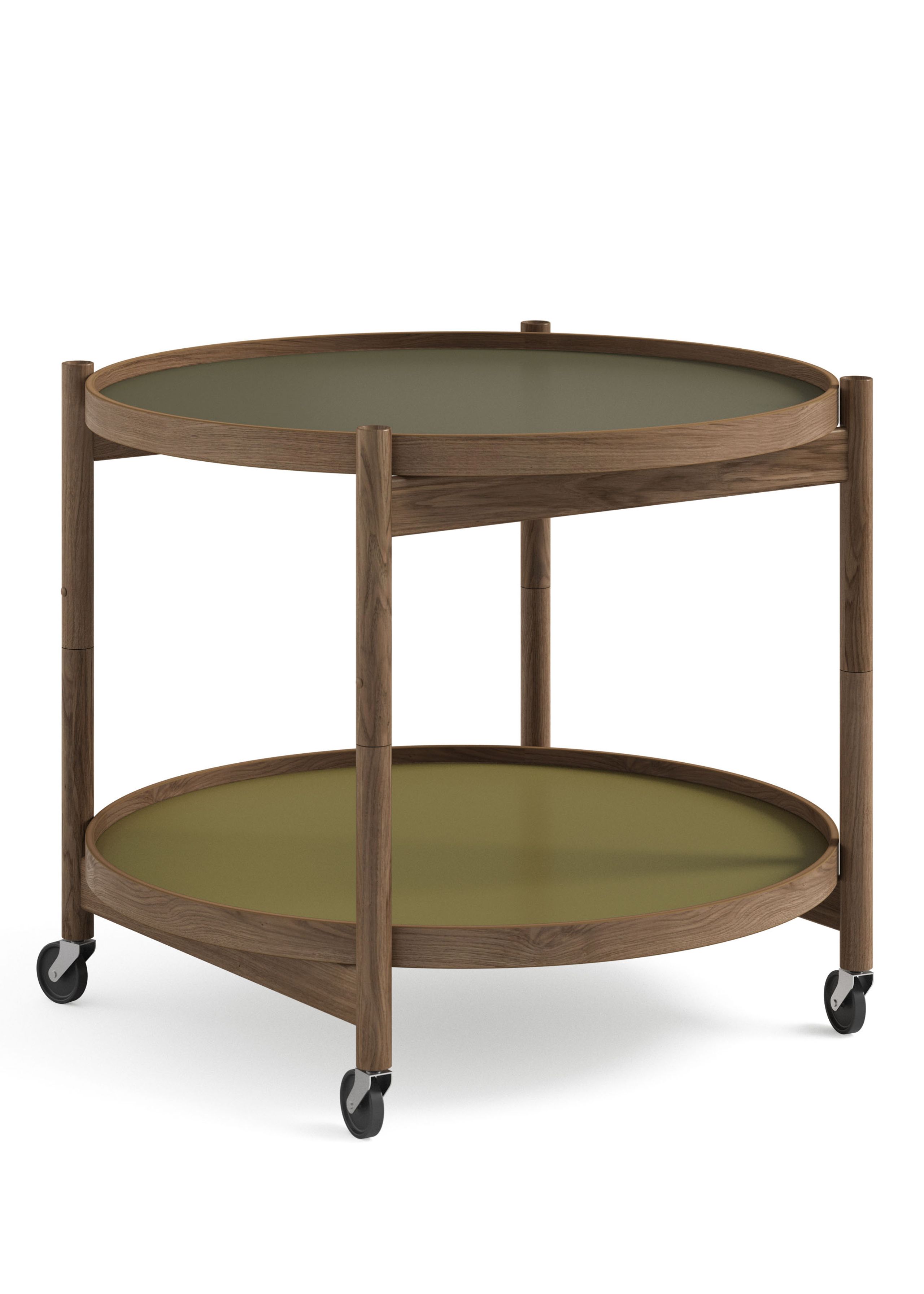 Brdr. Krüger - Postranní stolek - Bølling Tray Table 60 / Fumed Oak - LEAF - Light Green/Dark Green