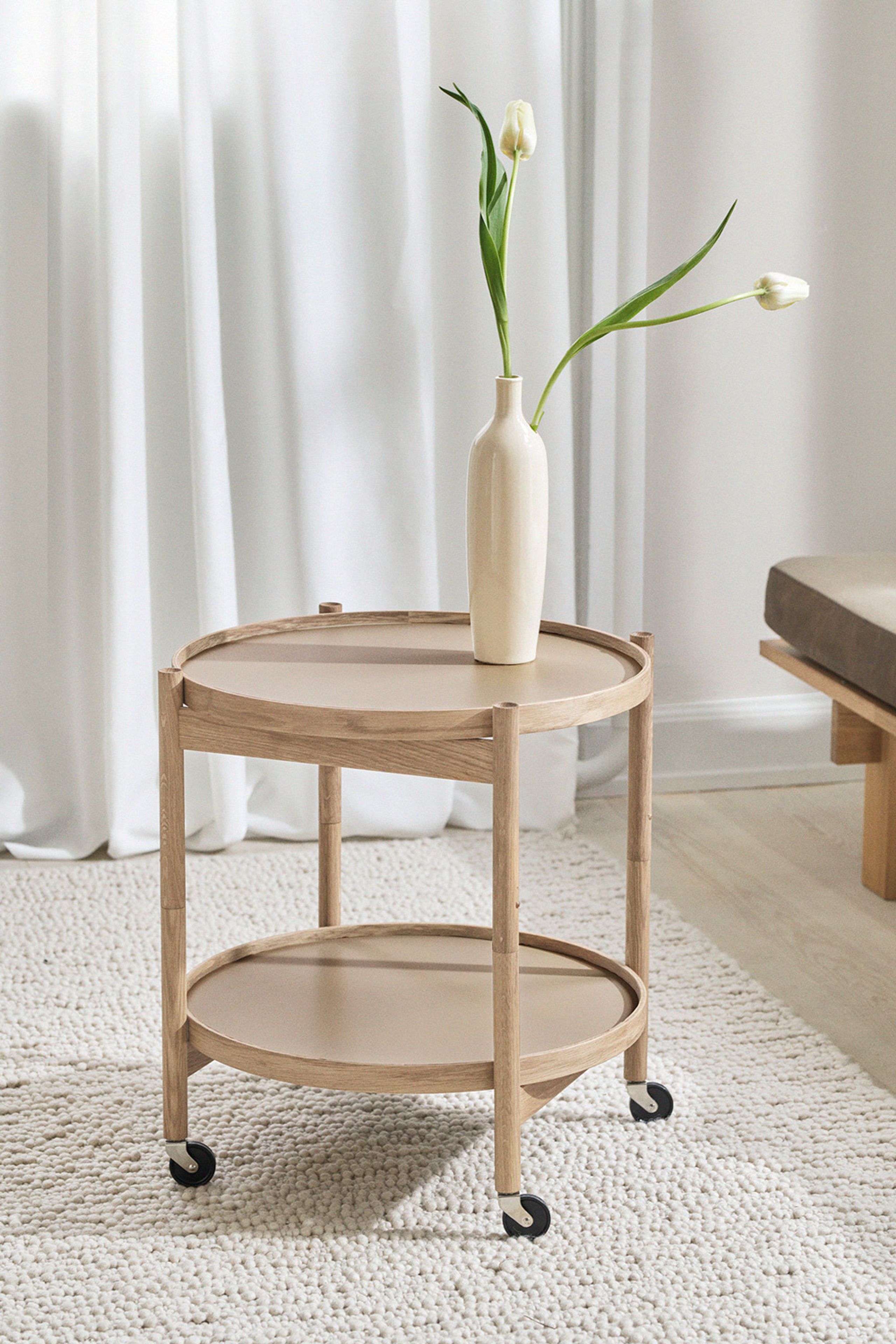 Brdr. Krüger - Conseil d'administration - Bølling Tray Table 60 / Black Stained Oak - EARTH - Beige/Brown