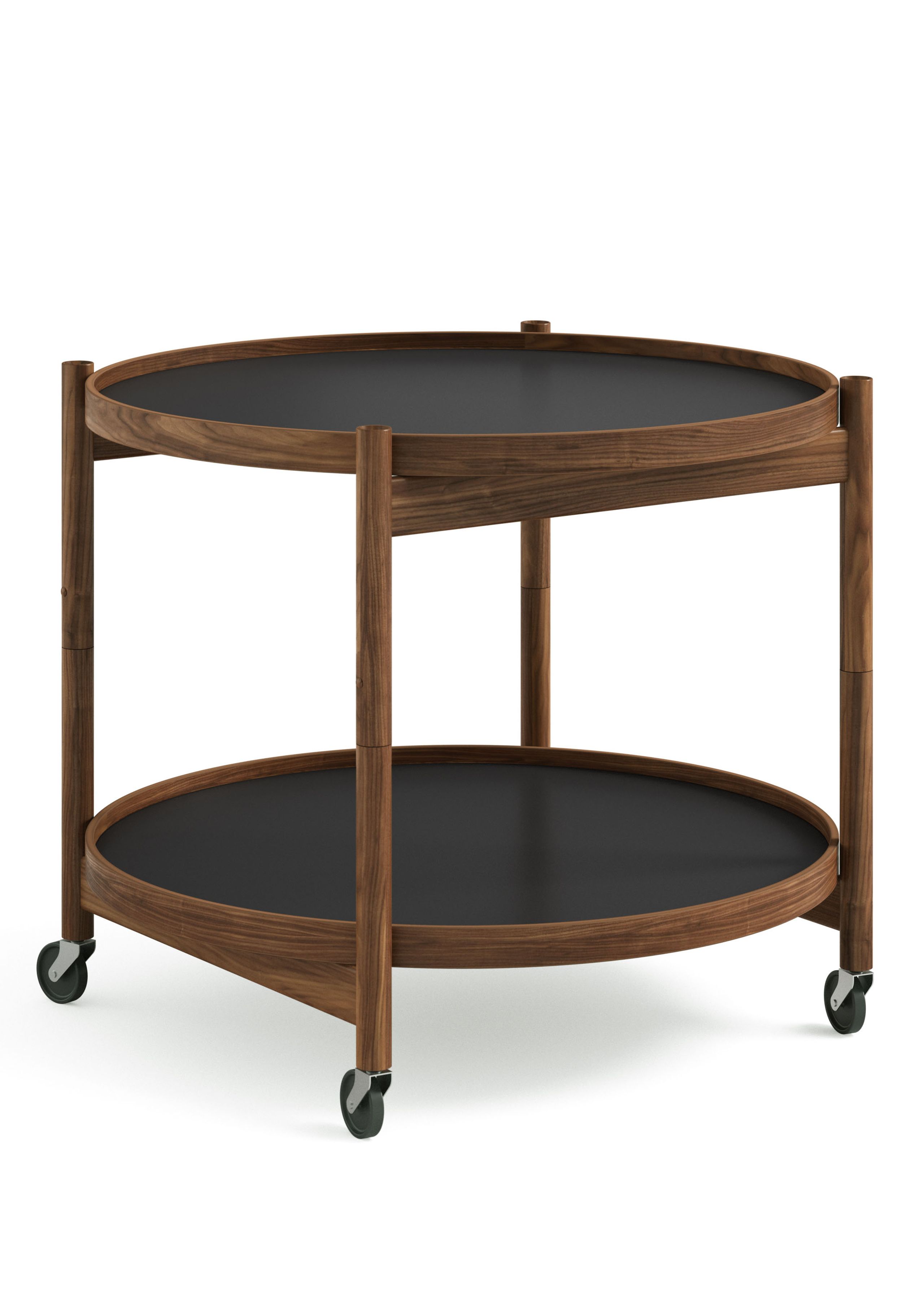 Brdr. Krüger - Table à plateaux - Bølling Tray Table 60 / Oiled Walnut - CLAY - Cognac/Black