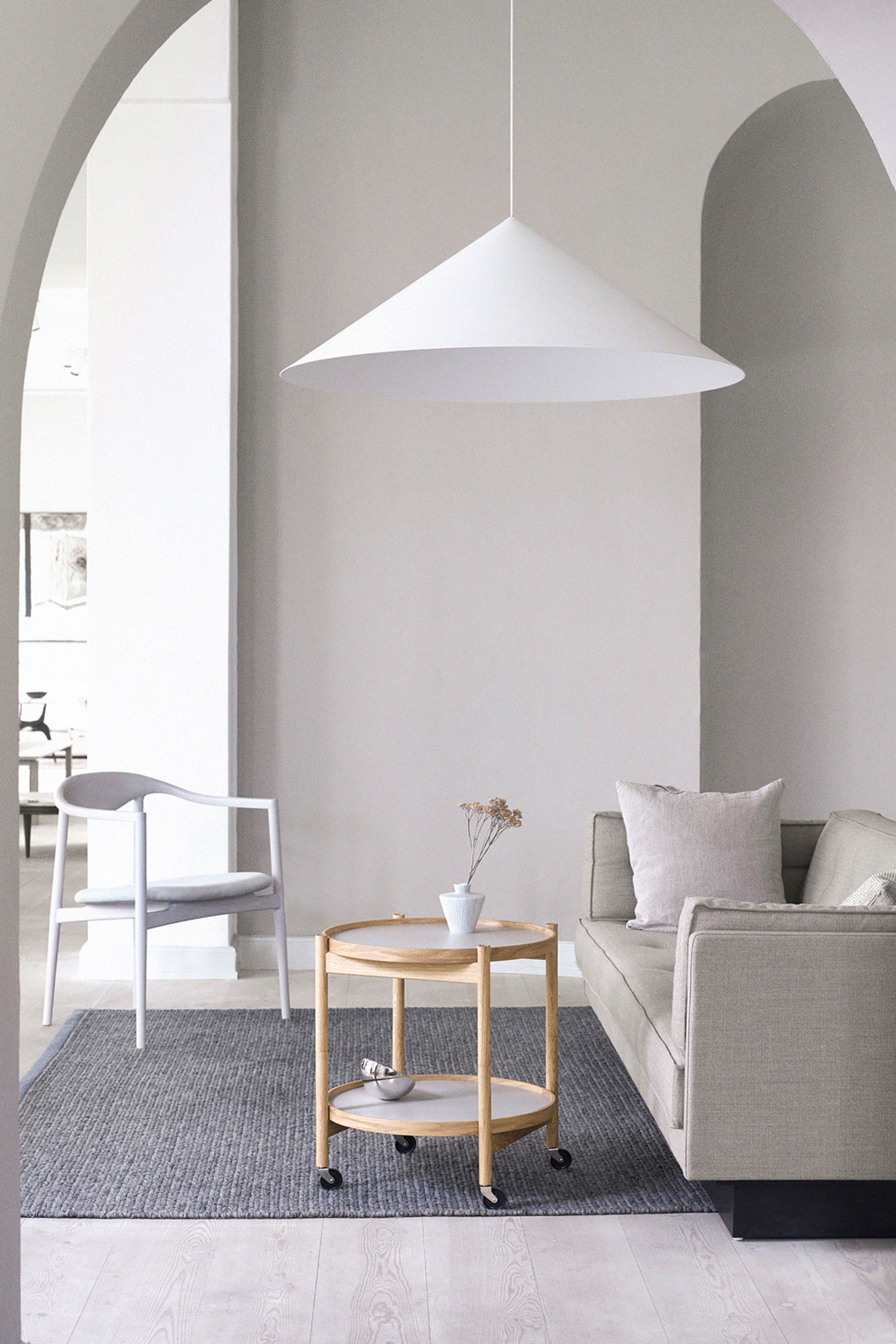 Brdr. Krüger - Stolik na tacę - Bølling Tray Table 60 / Oiled Walnut - SUNNY - Yellow/Cream