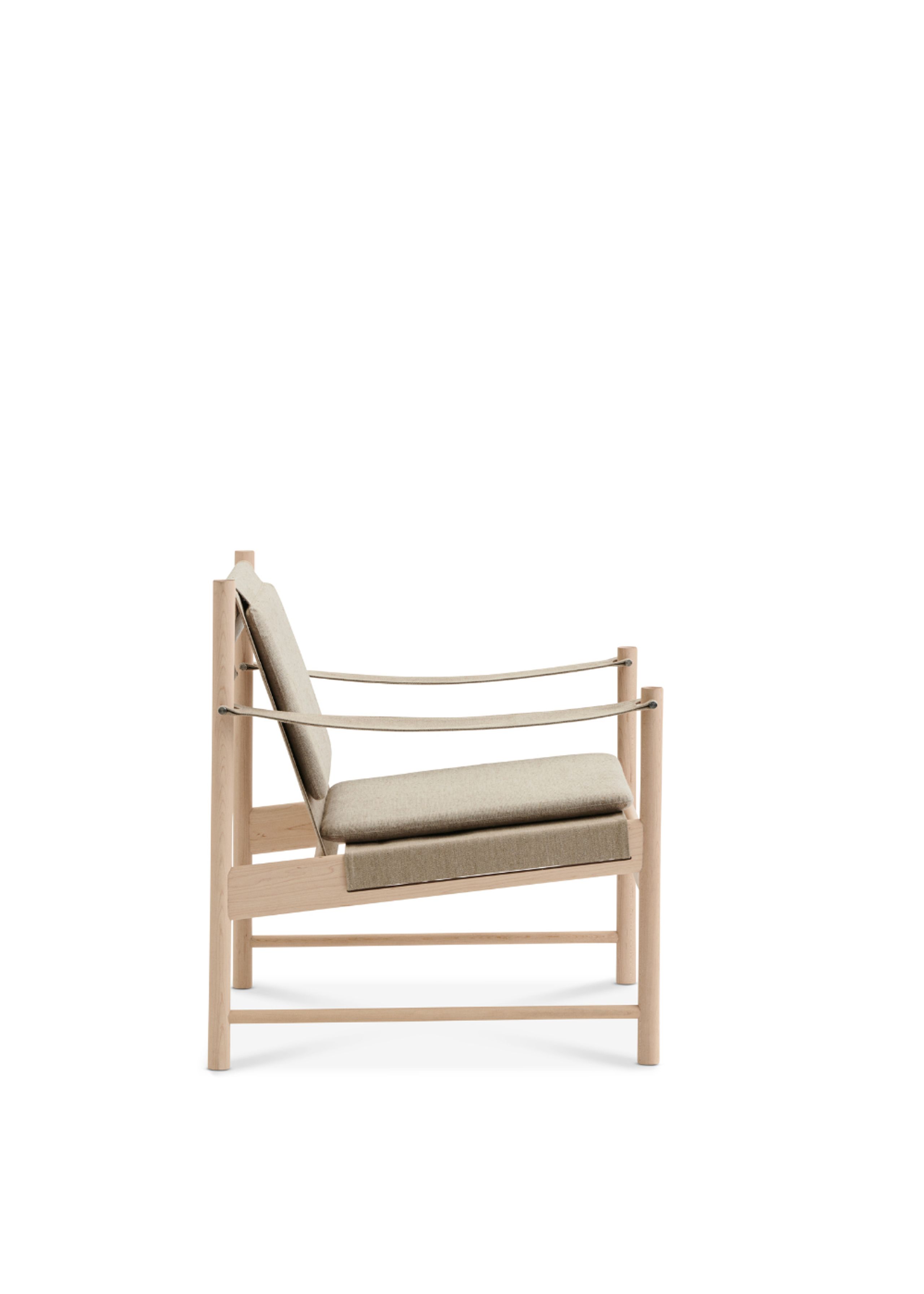 Brdr. Krüger - Lounge chair - Hans Bølling Lounge Chair - Maple White Oiled - Canvas