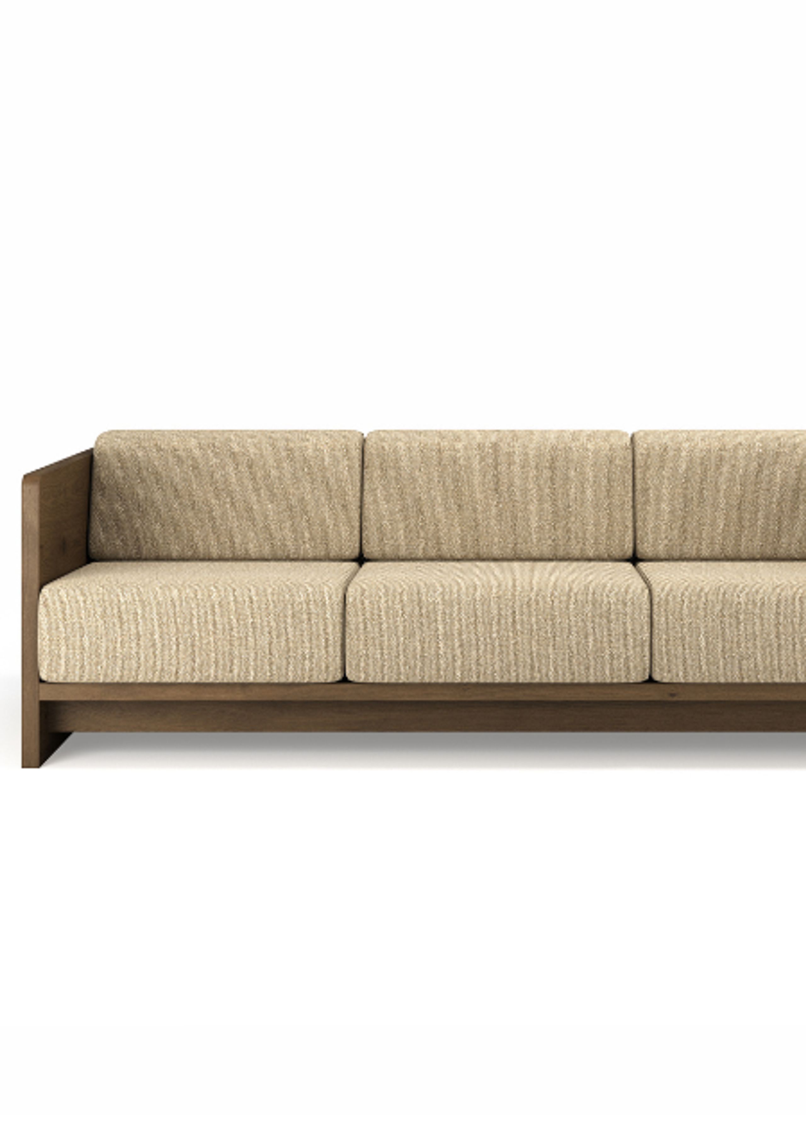 Brdr. Krüger - Sofa - Karm 3 Personers Sofa - Eg Røget Olieret - Moss, Cream Tekstil - 0019