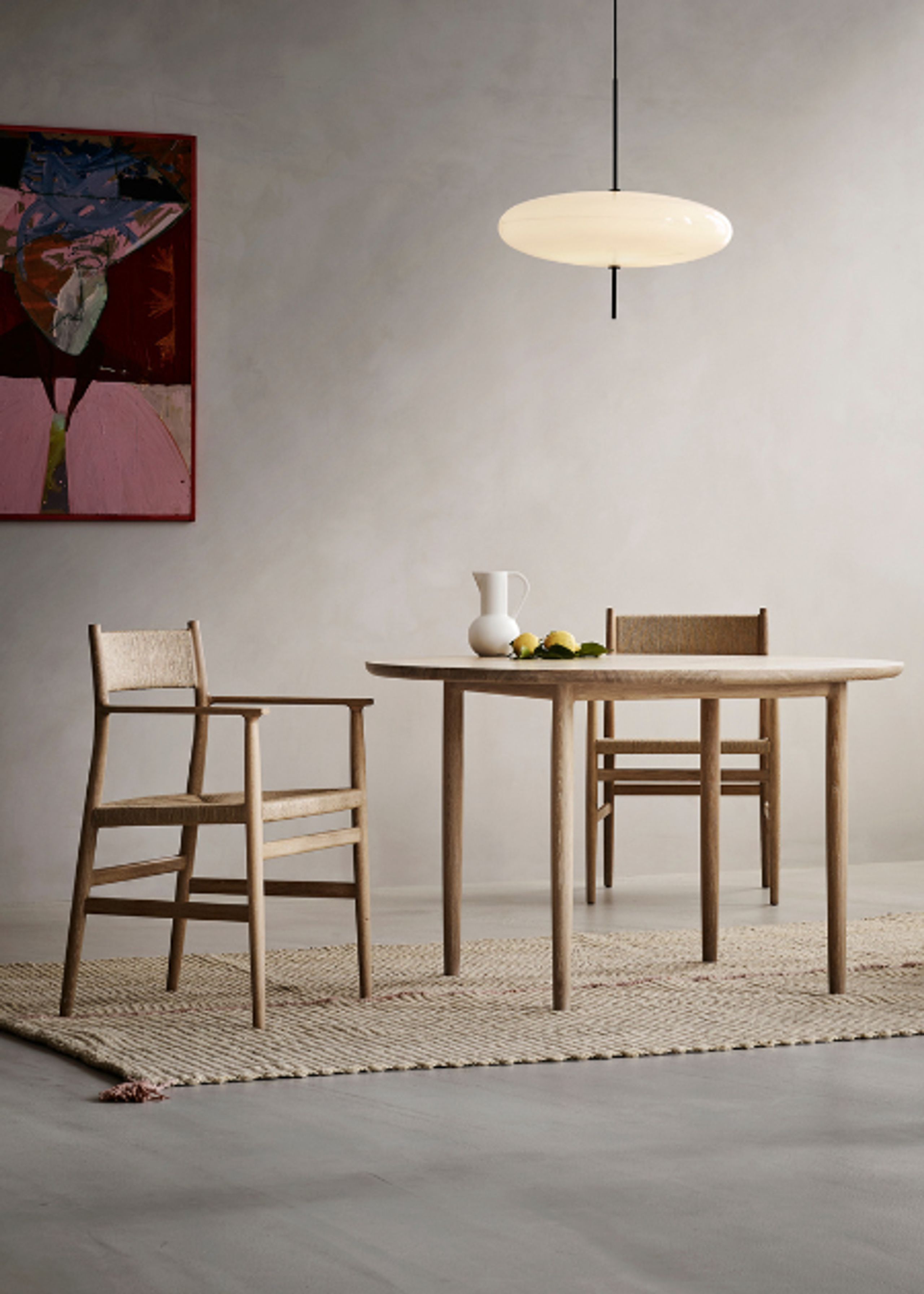 Brdr. Krüger - Dining Table - Arv Spisebord - Ø120 cm - Eg Hvidolieret