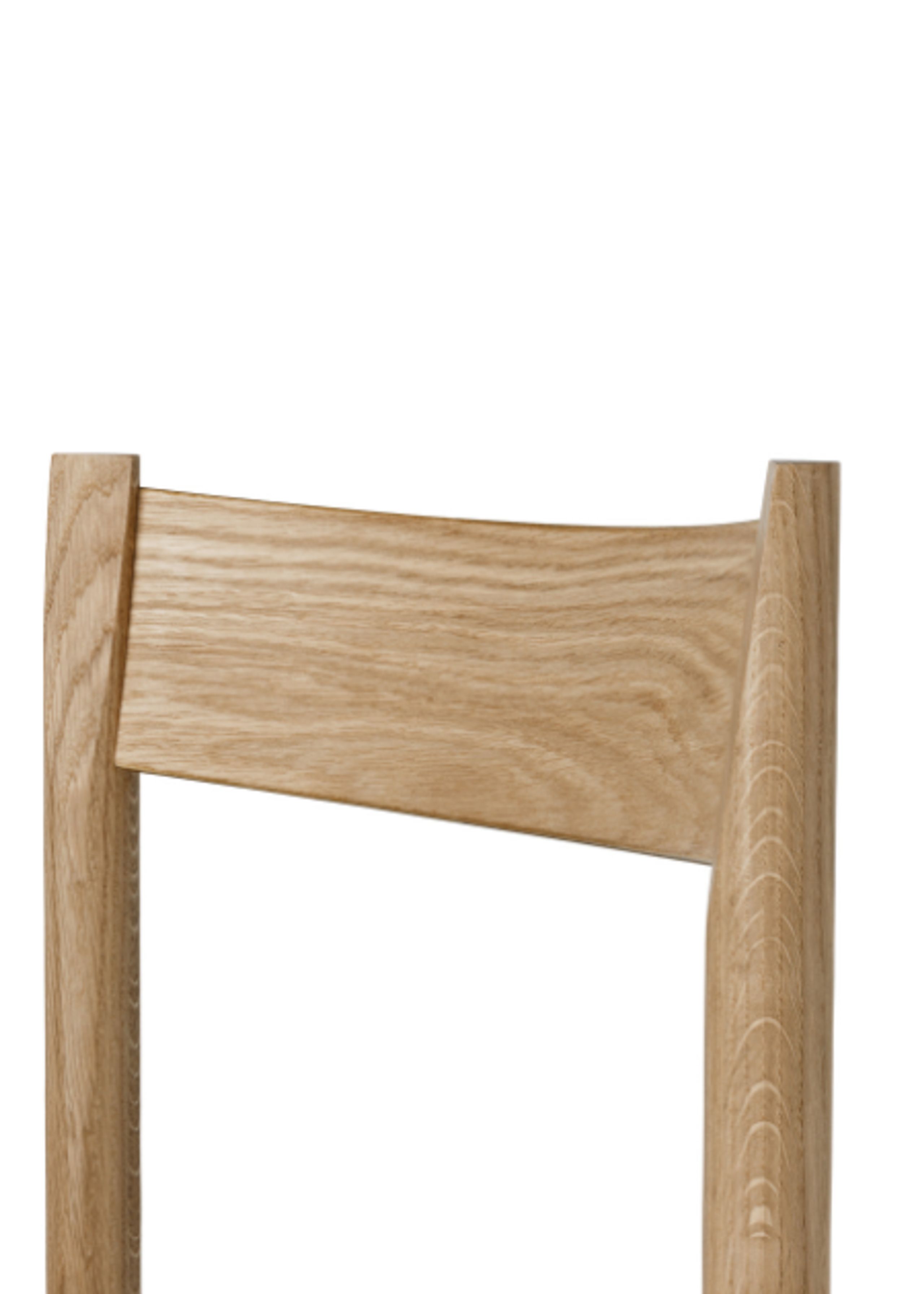 Brdr. Krüger - Chaise à manger - F Spisebordsstol - Eg Klar Voks Olieret, Sort Polyester Fletsæde