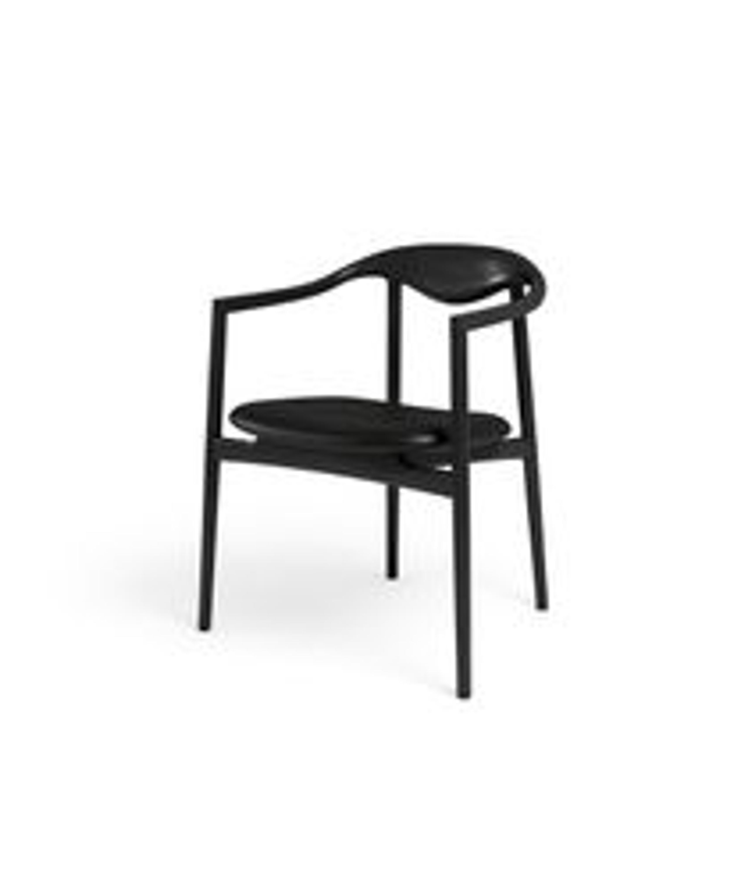 Brdr. Krüger - Spisebordsstol - Jari Spisebordsstol - Ask Sortlakeret - Savanne, Black Læder - 30314