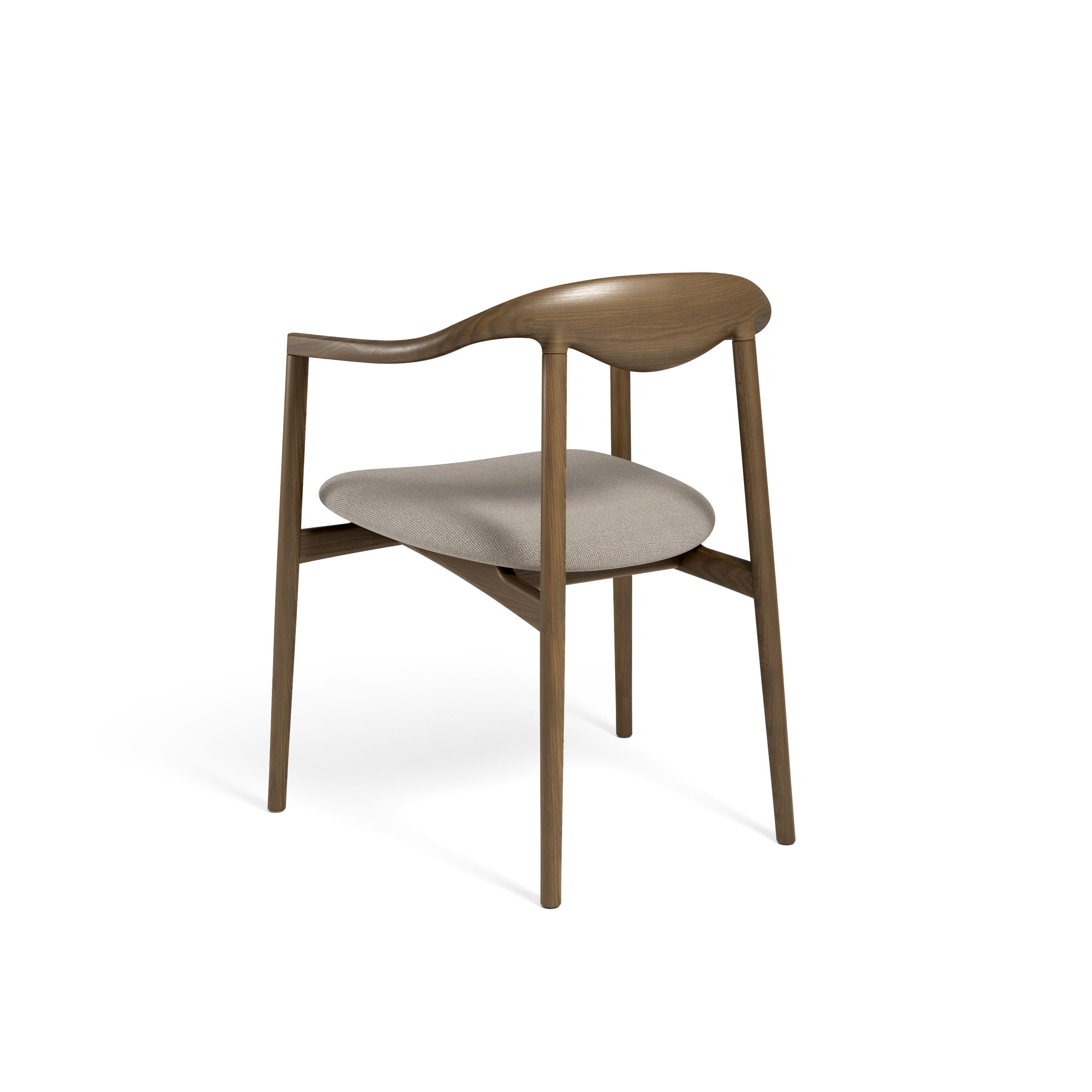 Brdr. Krüger - Spisebordsstol - Jari Spisebordsstol - Eg Røget Olieret - Spectrum, Cinnamon Læder - 30146