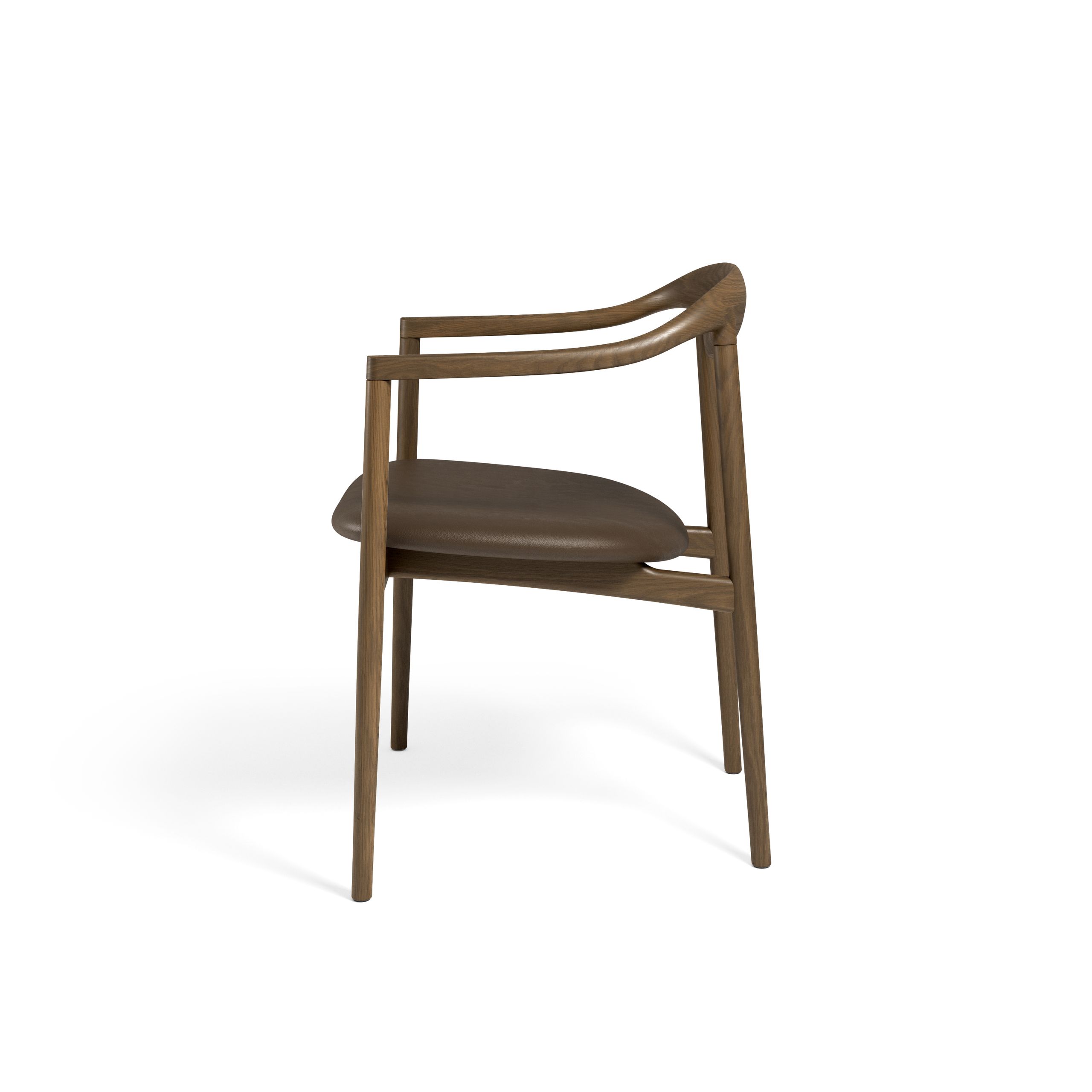 Brdr. Krüger - Spisebordsstol - Jari Spisebordsstol - Eg Røget Olieret - Spectrum, Cinnamon Læder - 30146