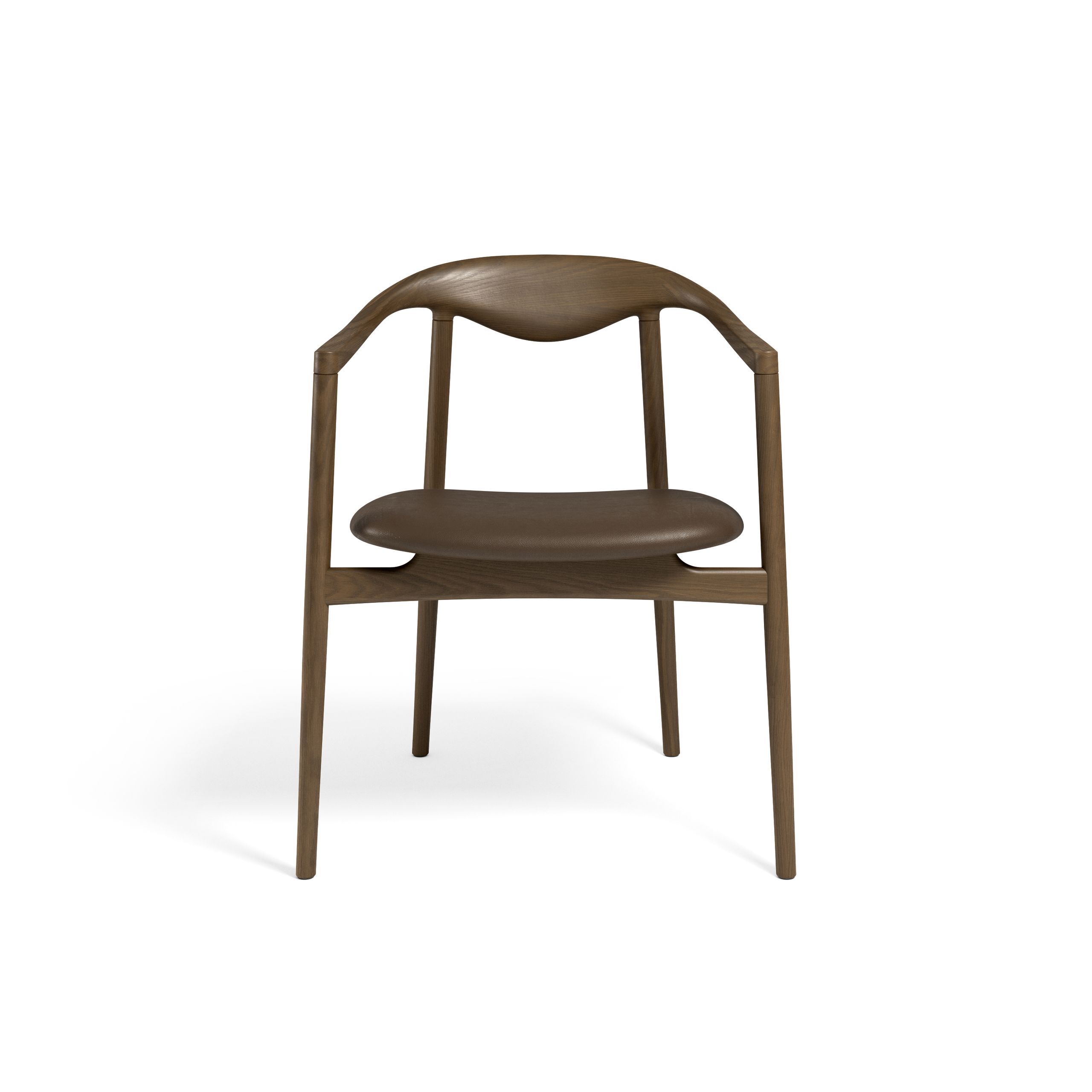 Brdr. Krüger - Spisebordsstol - Jari Spisebordsstol - Eg Røget Olieret - Spectrum, Cinnamon Læder - 30146