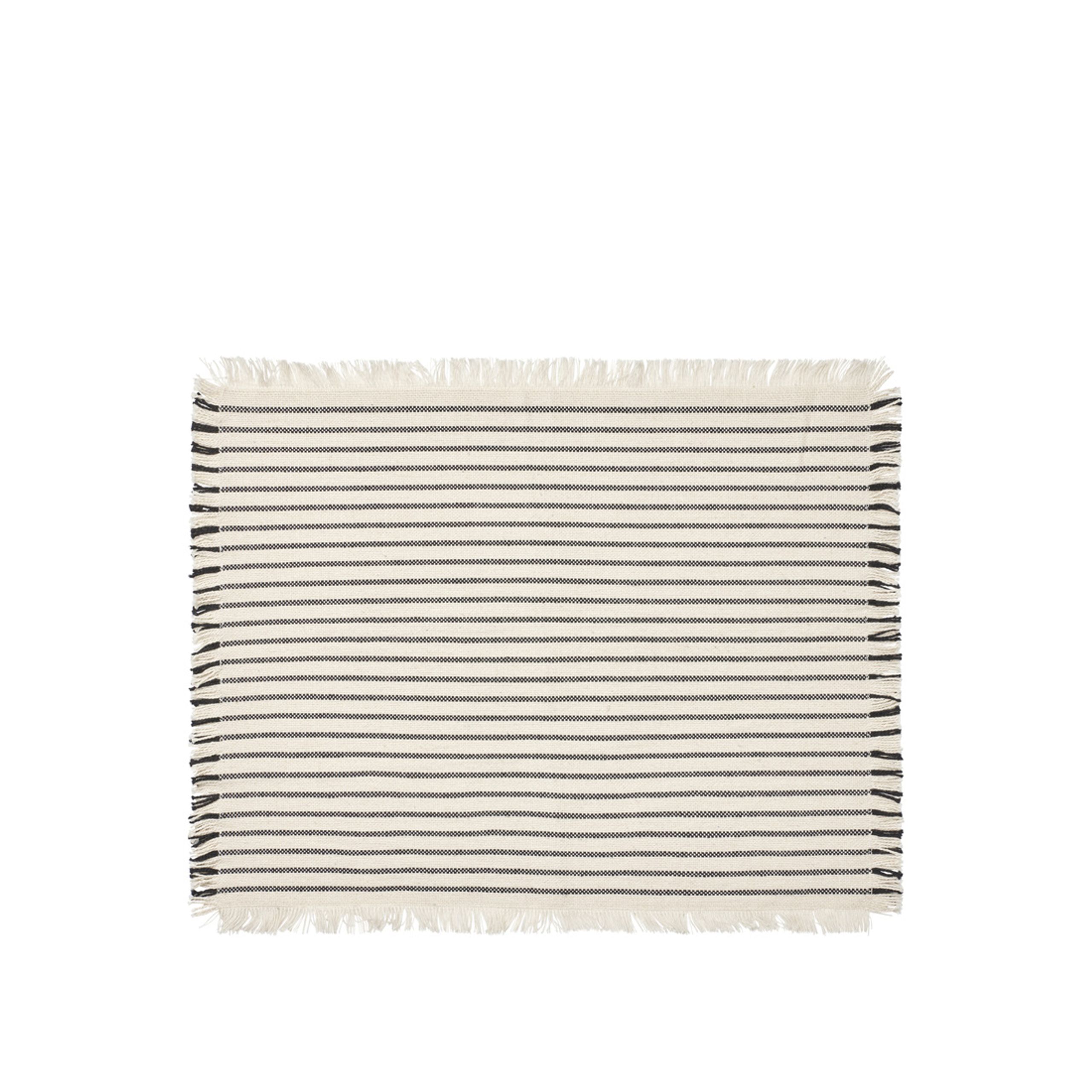 Broste CPH - Colocar tapete - Elouise Placemat - Off White/Black