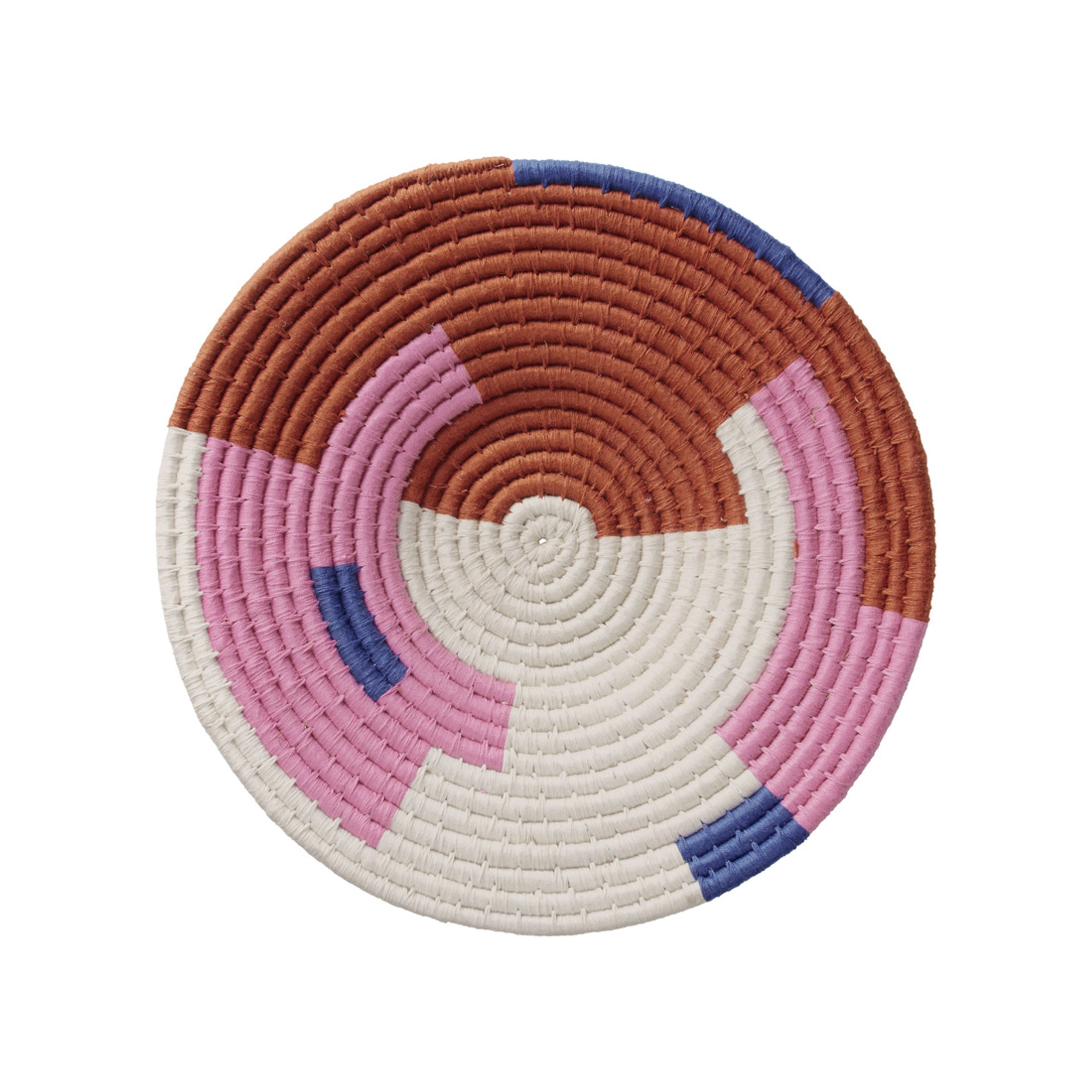 Broste CPH - Vaisselle - Hanna Wicker Dish/Wall Decoration - Fairy Pink