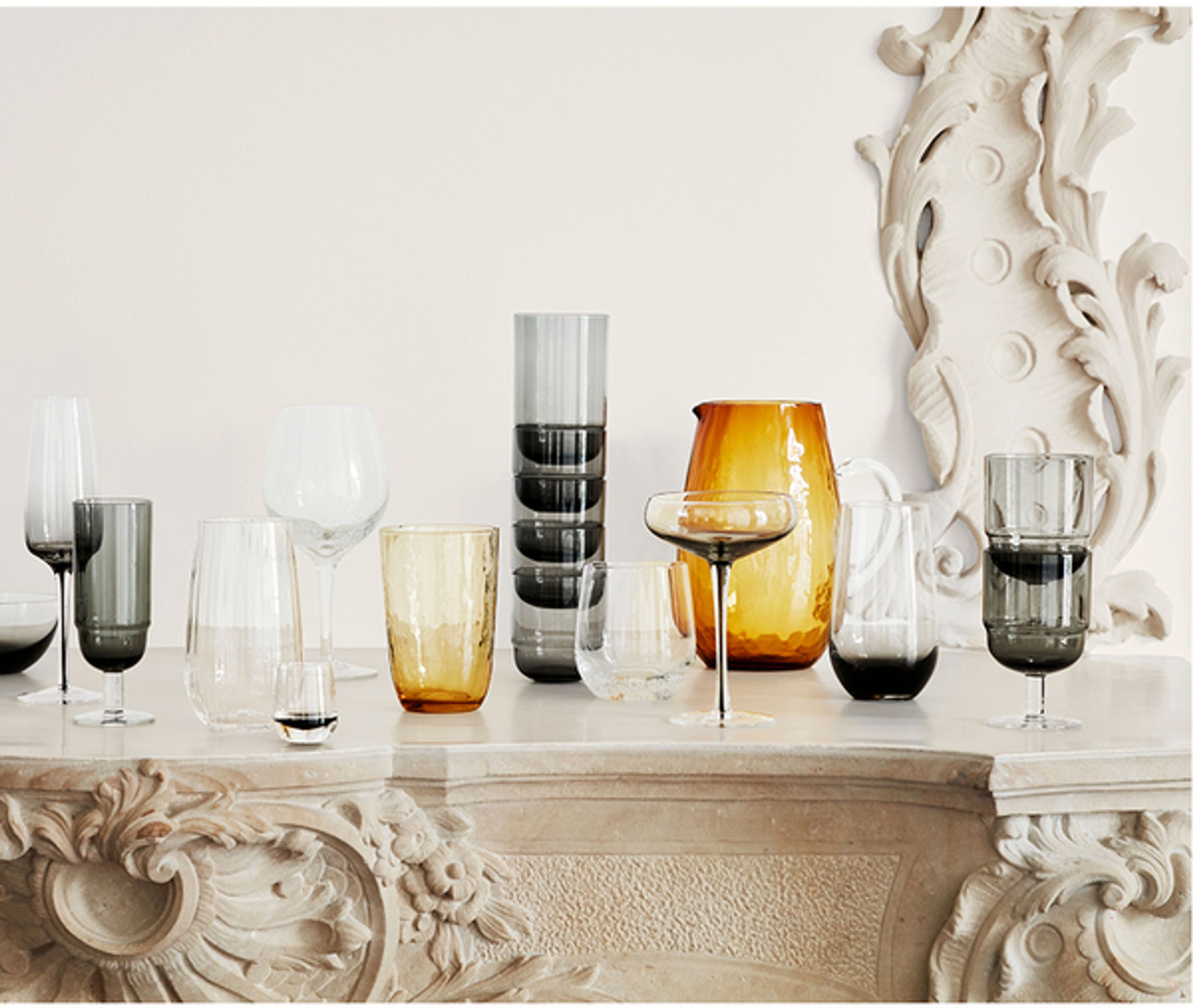 Broste CPH - Lasi - Bubble Drikkeglas 55 cl - Clear