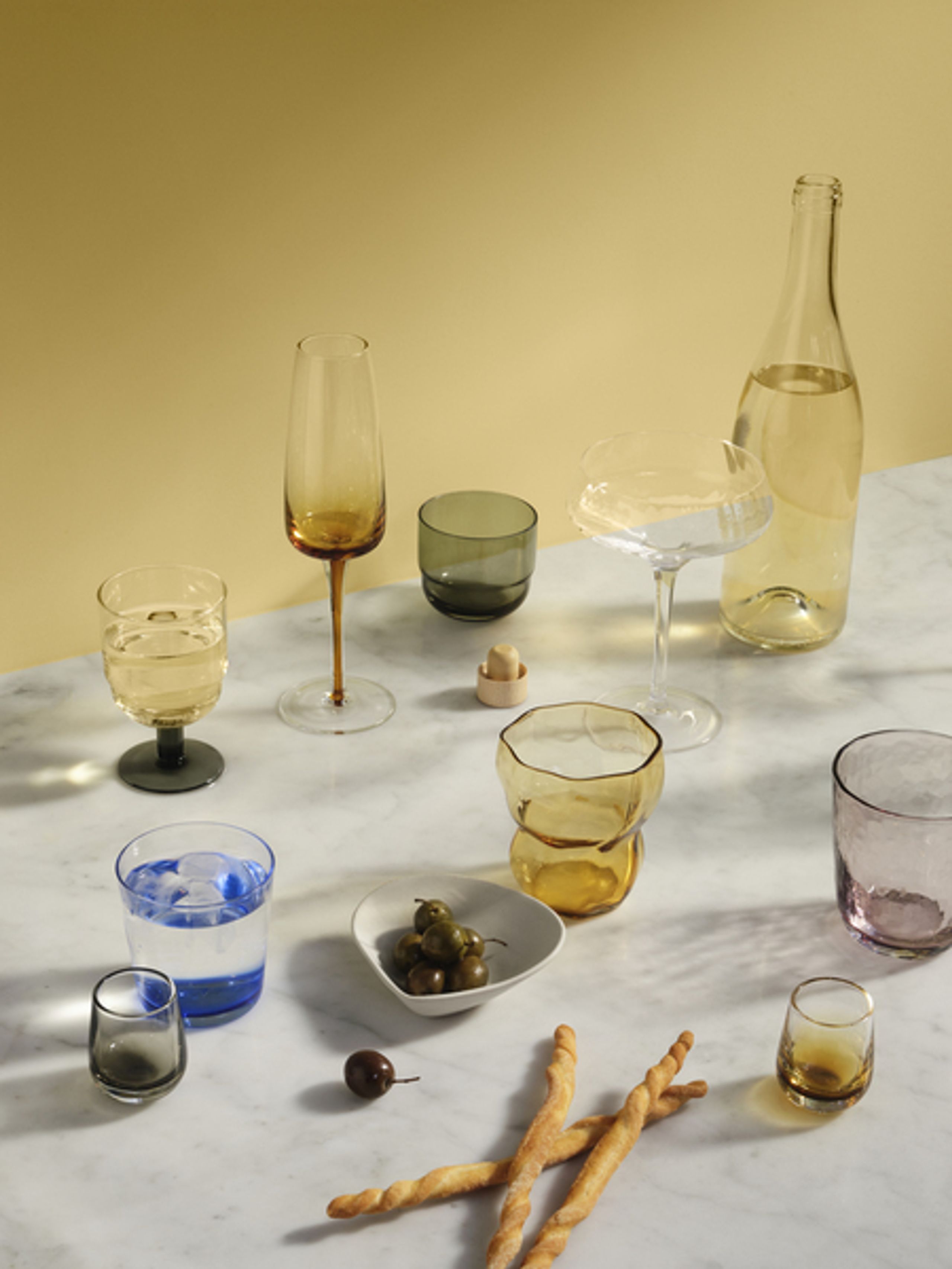 Broste CPH - Glass - Hammered Glass - Amber - 33,5 cl