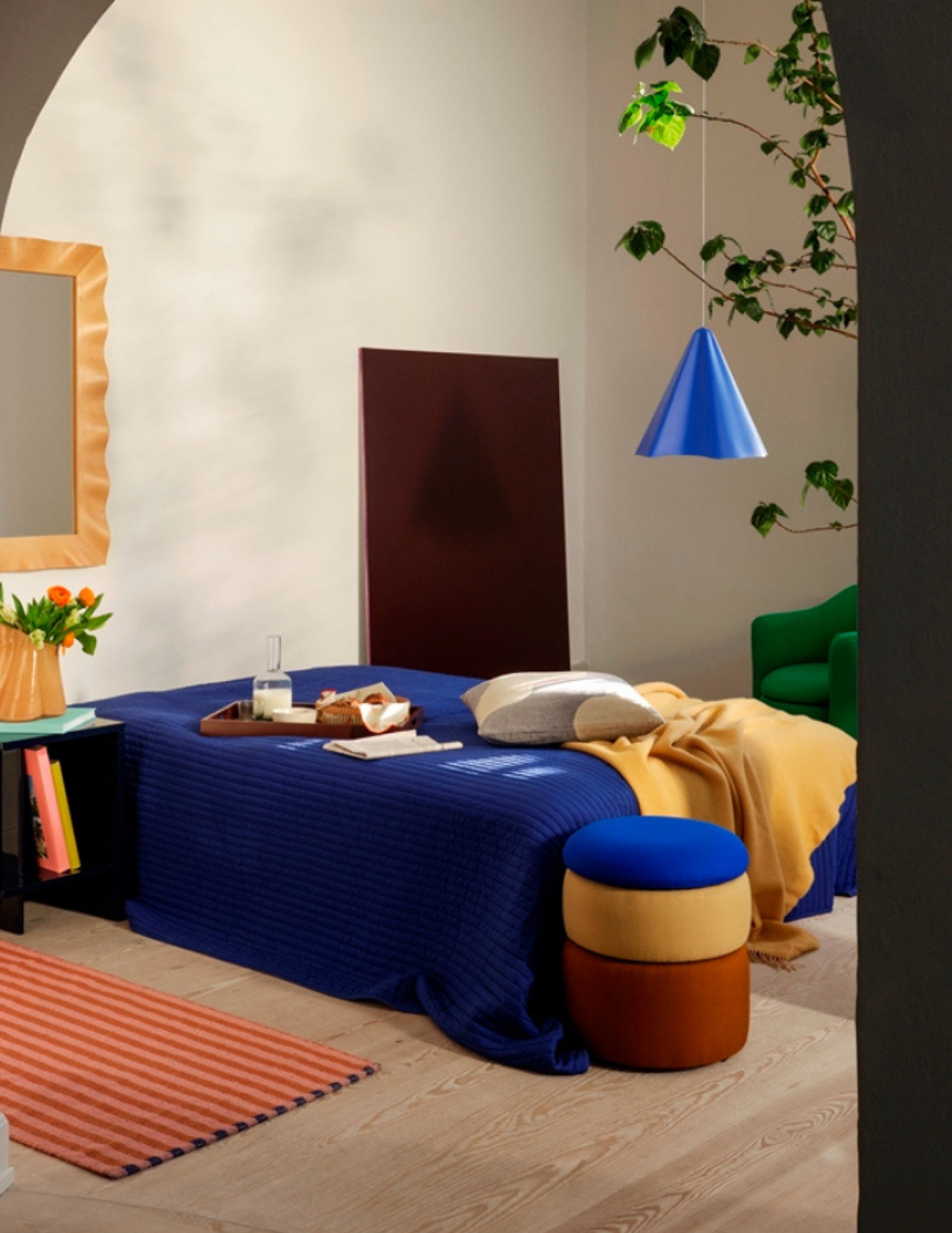 Broste CPH - Lampe - Pendant Lamp - Skirt - Baja Blue - Small