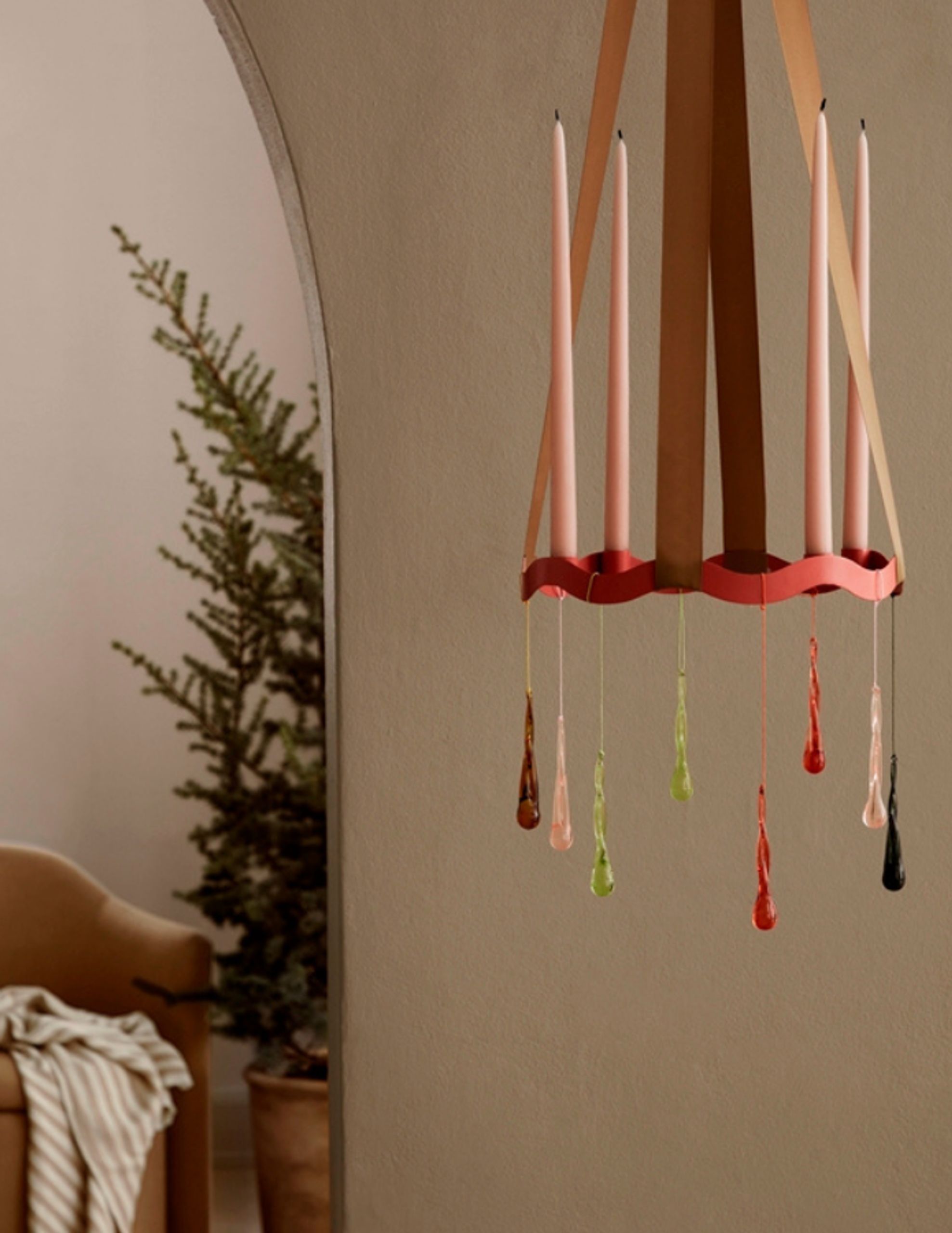 Broste CPH - Kerzenständer - Lysestage - Halo - Caramel Brown