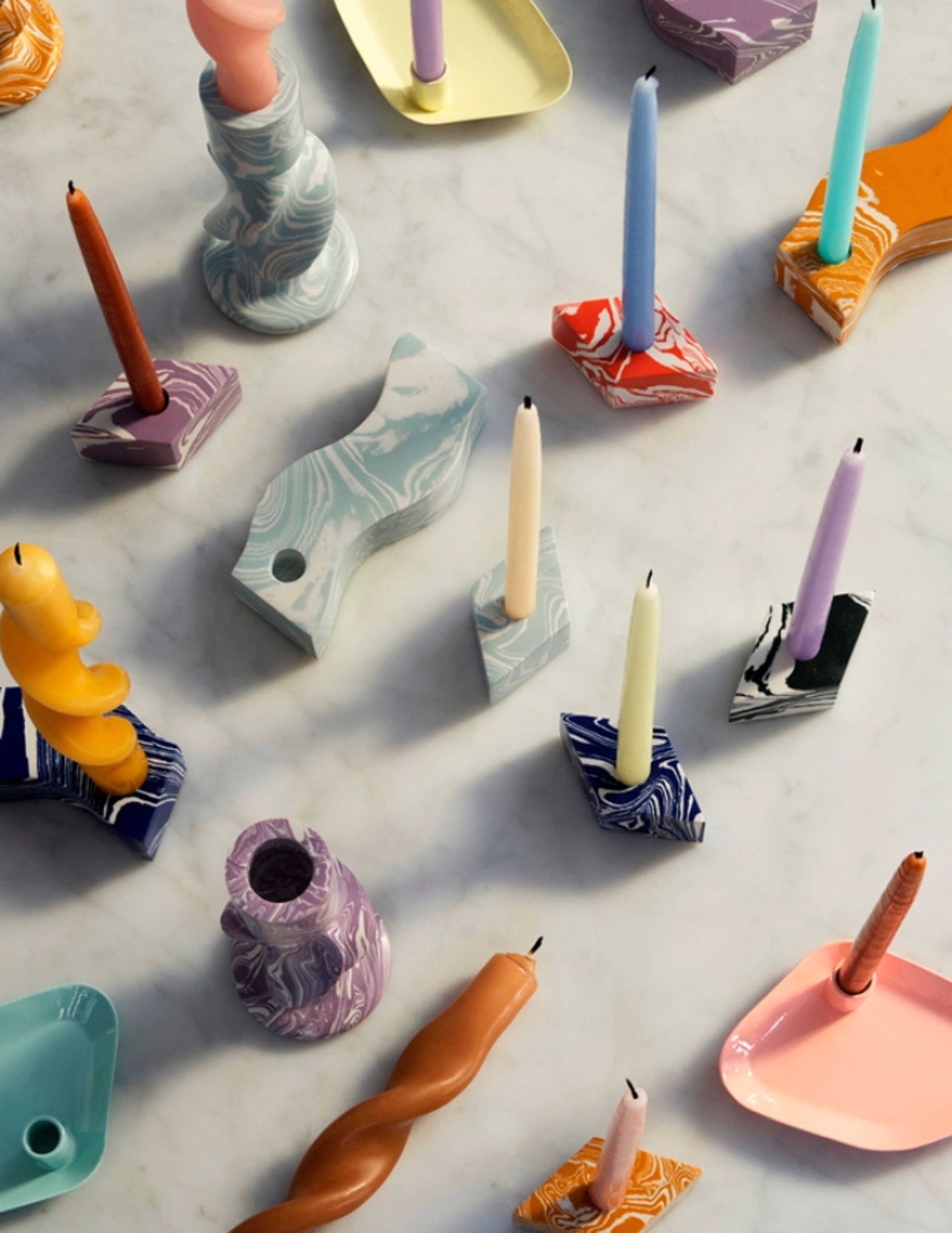 Broste CPH - Candle tray - Lysfad 'Mie' Jern - Intense Blue