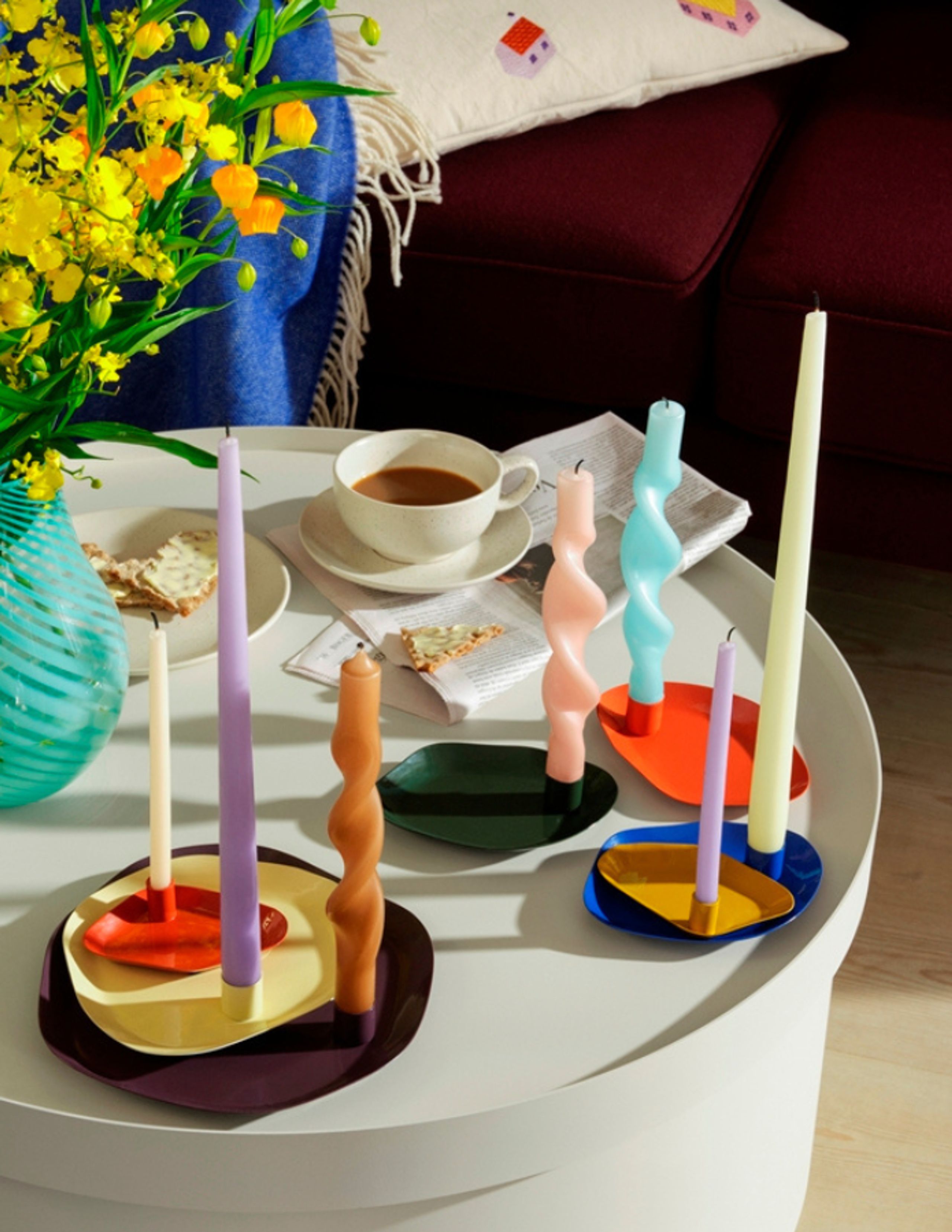 Broste CPH - Candle tray - Lysfad 'Mie' Jern - Pale Blush