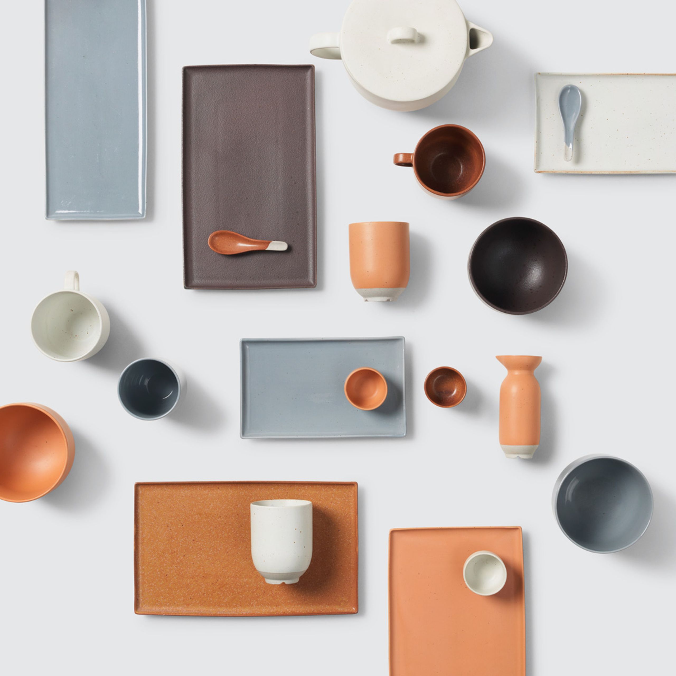 Broste CPH - - Eli Square Plate - Soft Light Grey