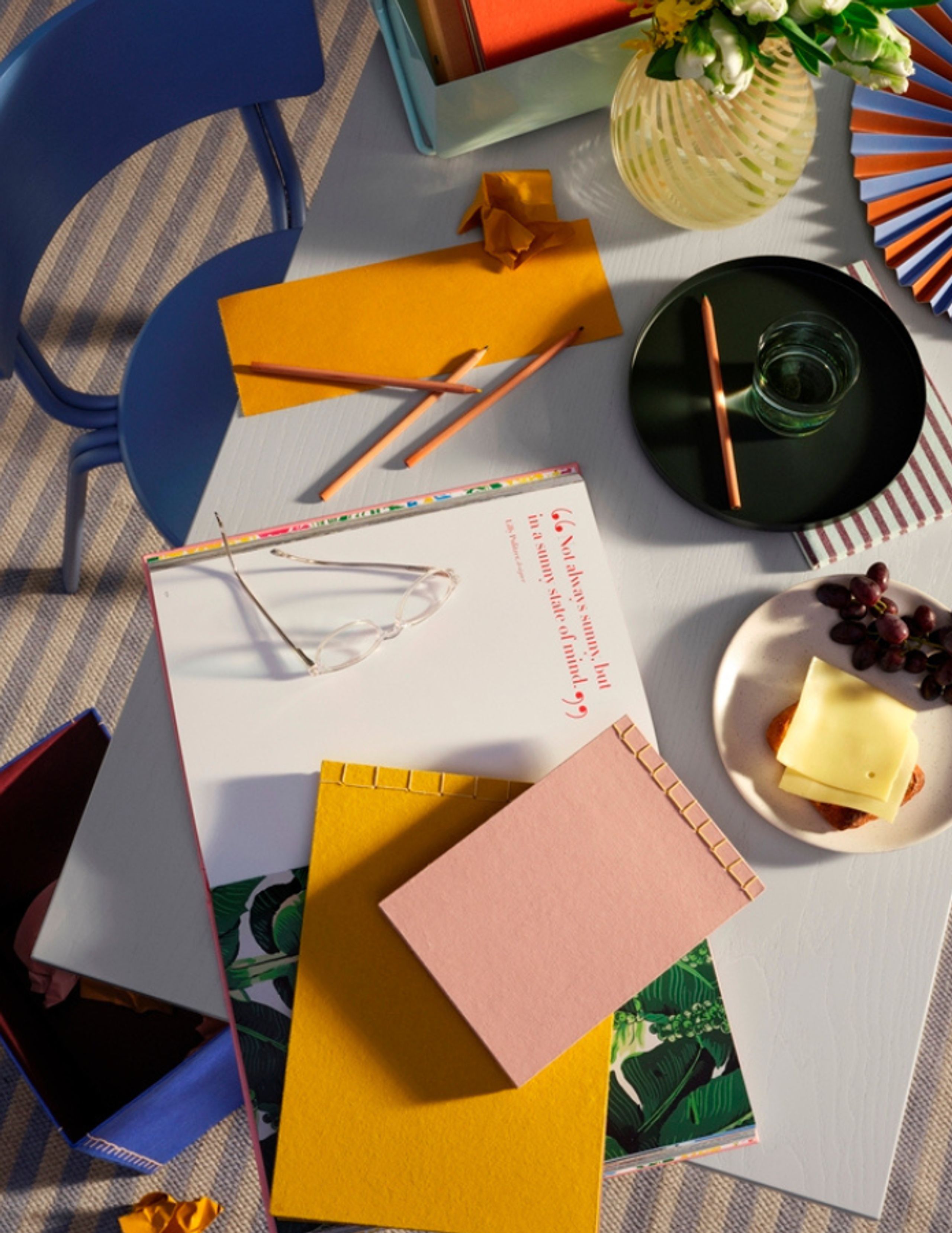 Broste CPH - Vase - Vase 'Ada Crosstripe' - Light Yellow