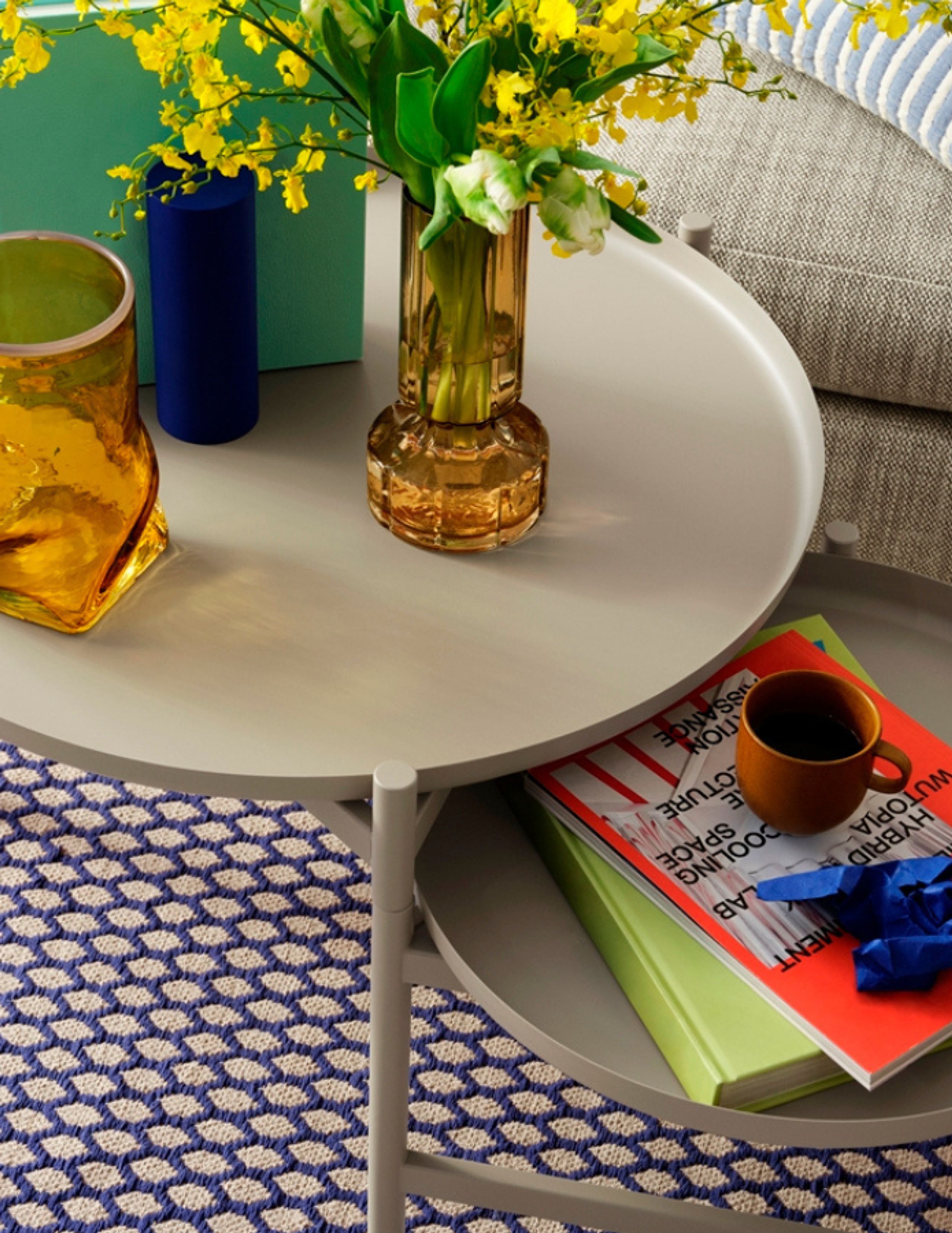 Broste CPH - Vase - Vase 'Ellen' Mundblæst Glas - Harvest Gold/Light Purple