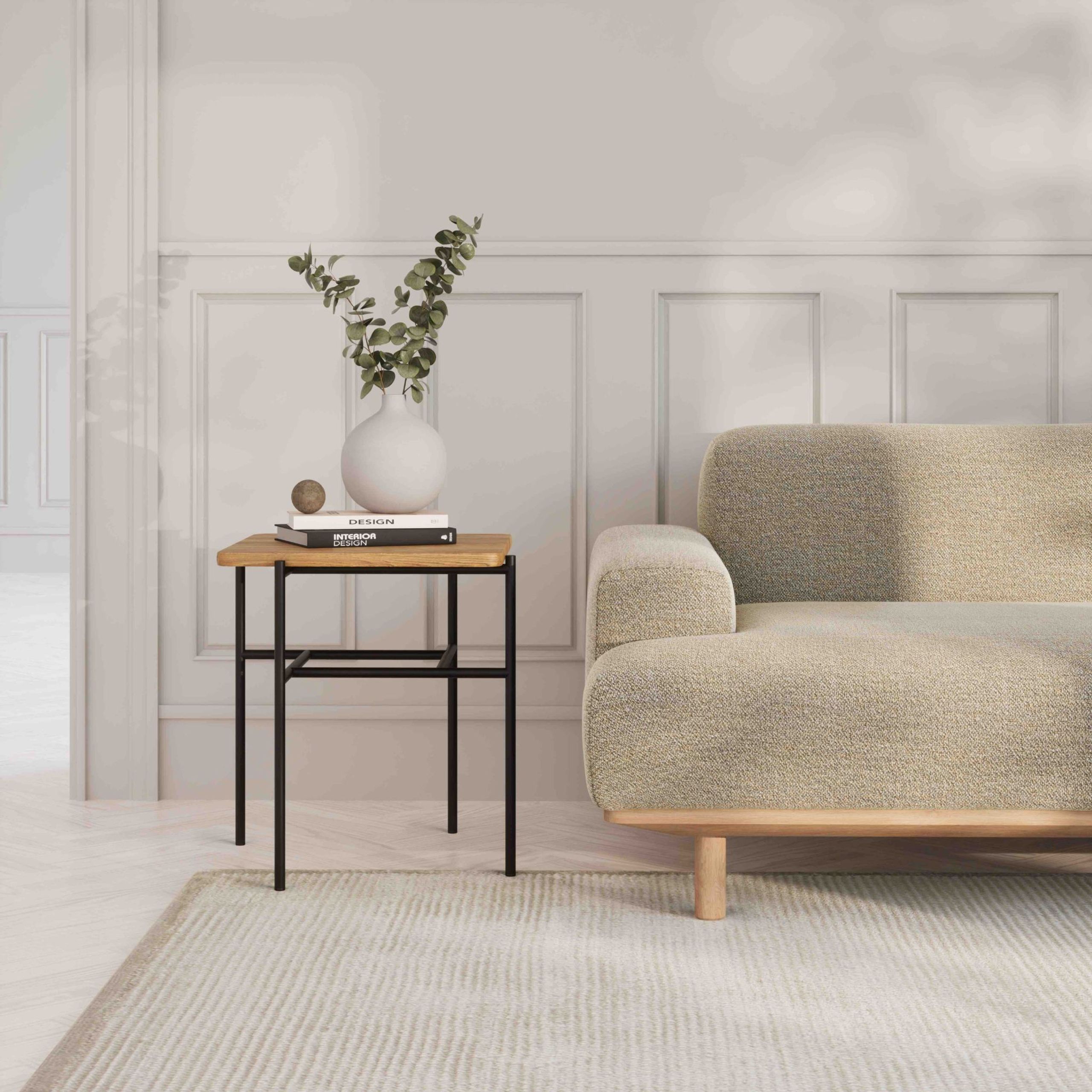 Bruunmunch - 2 Person Sofa - Reason Sofa 2,5-seater - Crush 50 - Oiled oak frame