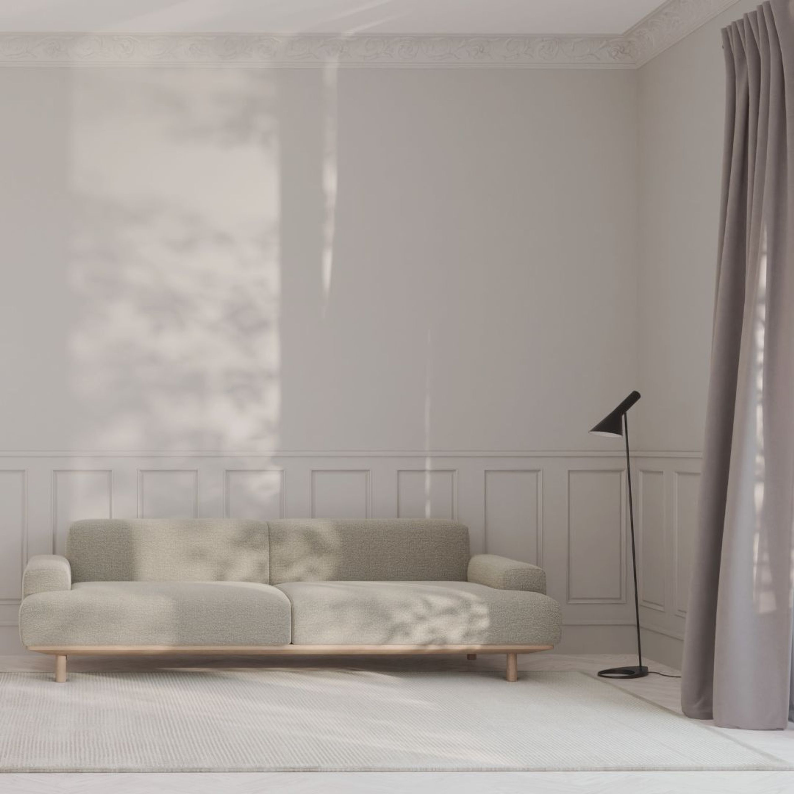 Bruunmunch - 2 Person Sofa - Reason Sofa 2,5-seater - Crush 50 - Oiled oak frame