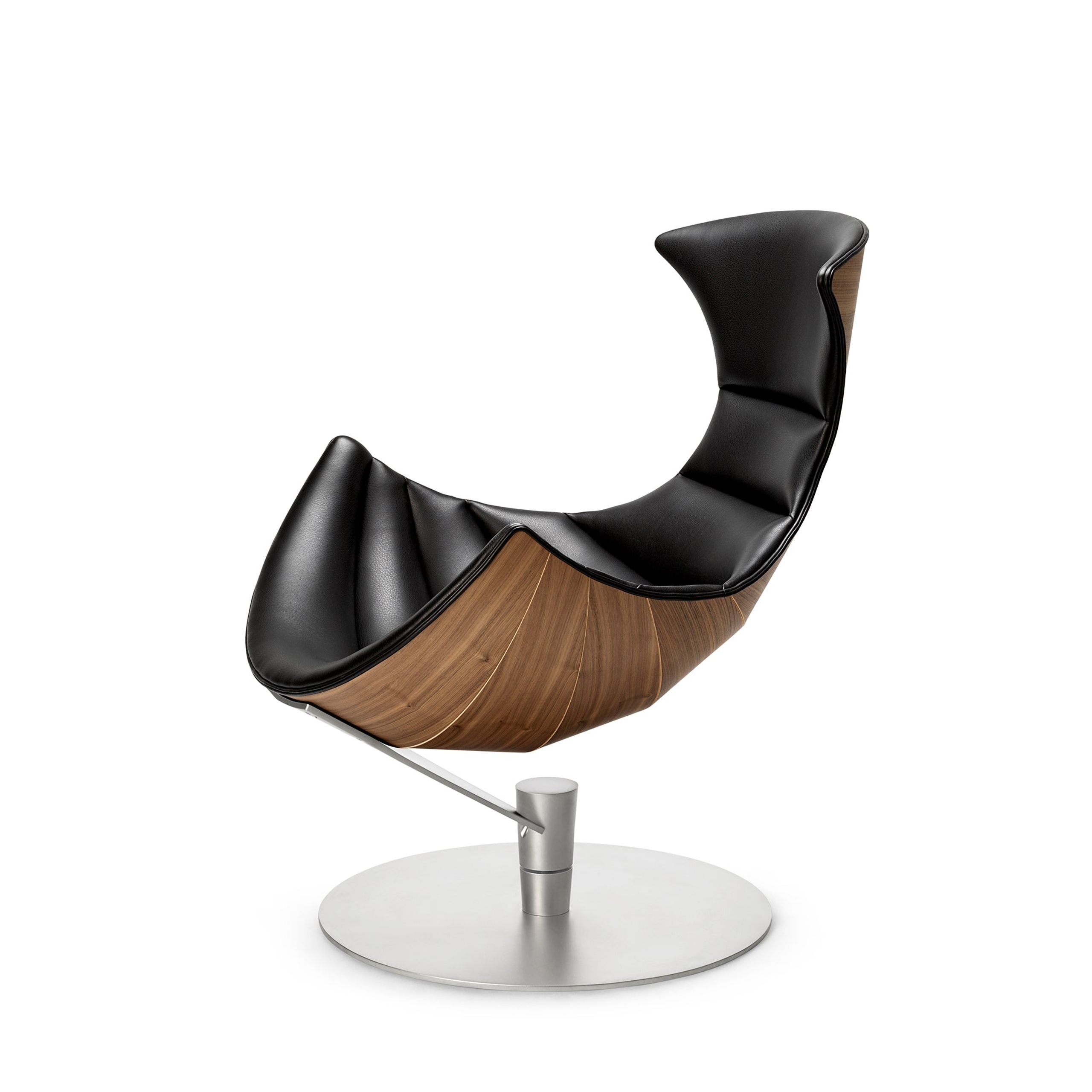 Bruunmunch - Poltrona - LOBSTER chair - Walnut, mat lacquered/Passion Leather