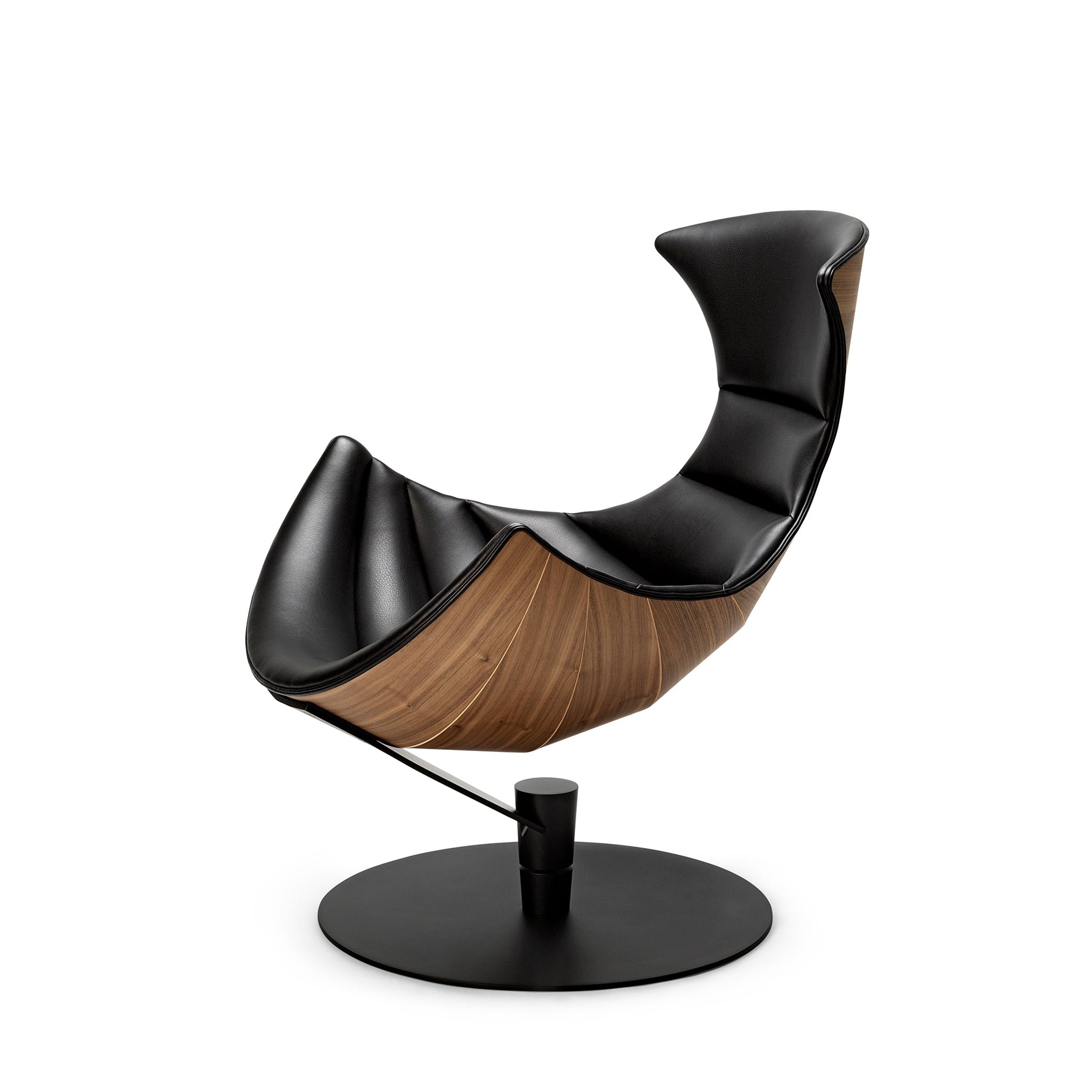 Bruunmunch - Poltrona - LOBSTER chair - Walnut, mat lacquered/Passion Leather