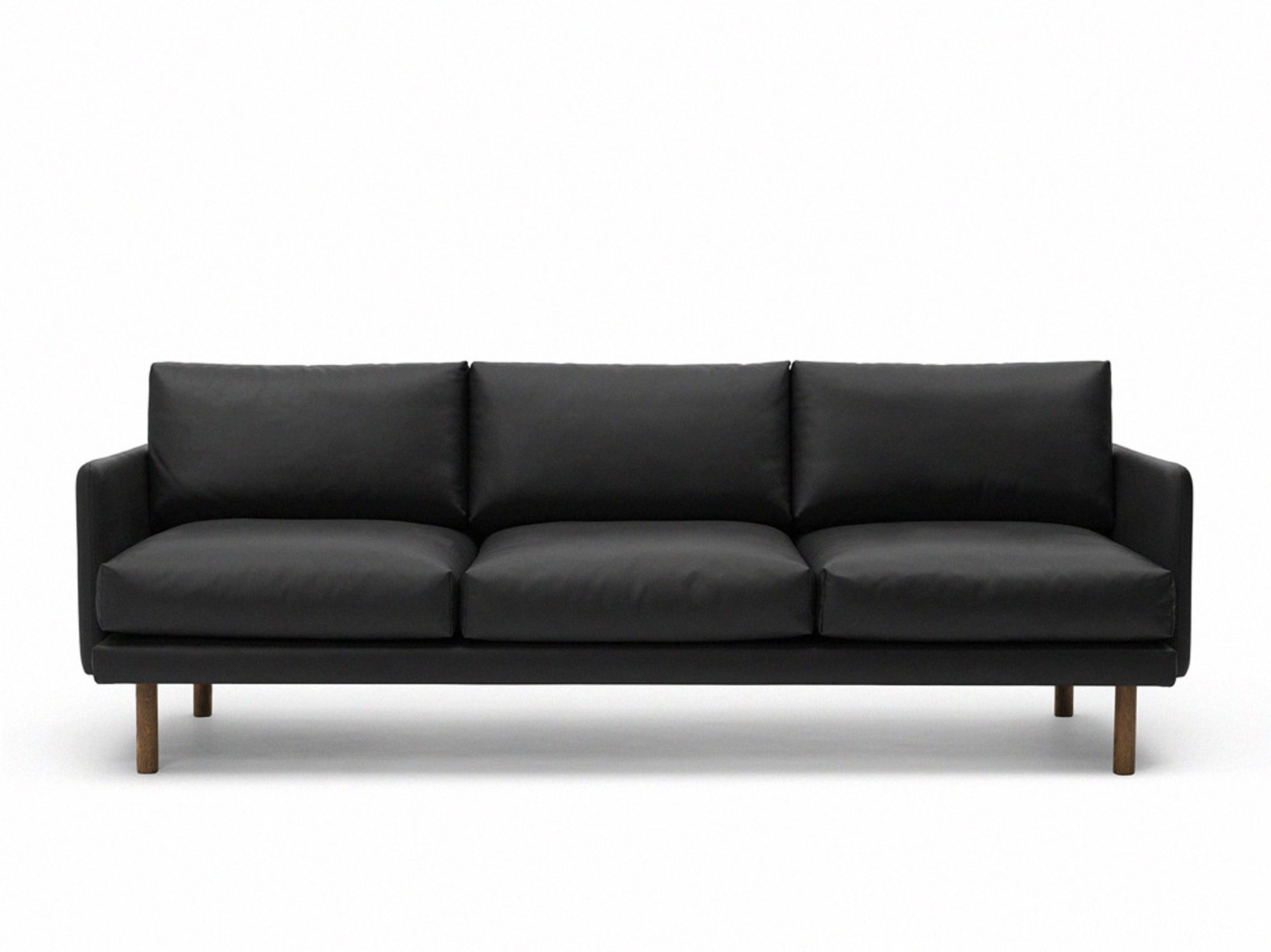 Bruunmunch - Couch - EMO Sofa / 3 seater - Black Anilin Leather
