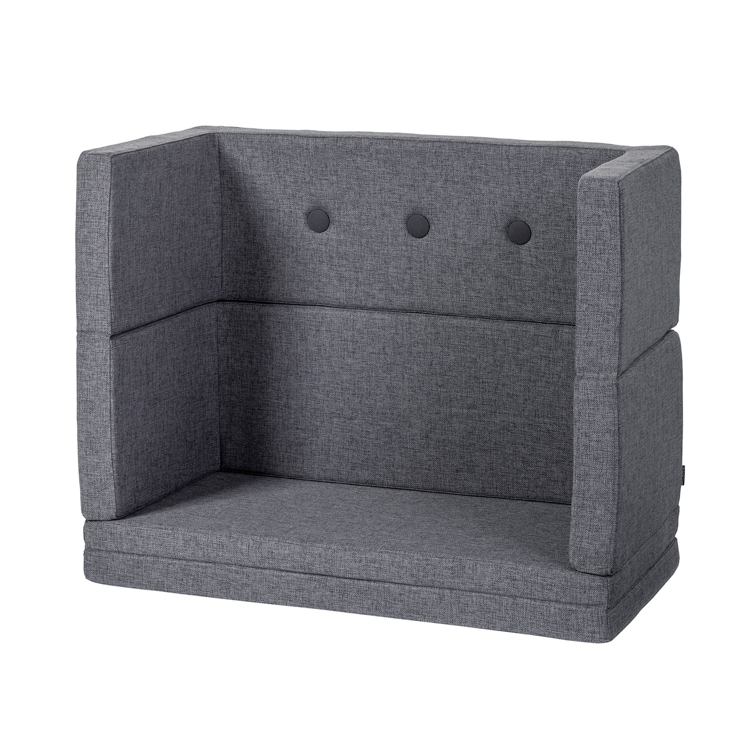 By KlipKlap - Kindersofa - KK Play Fold - Square - BLUE GREY W. GREY