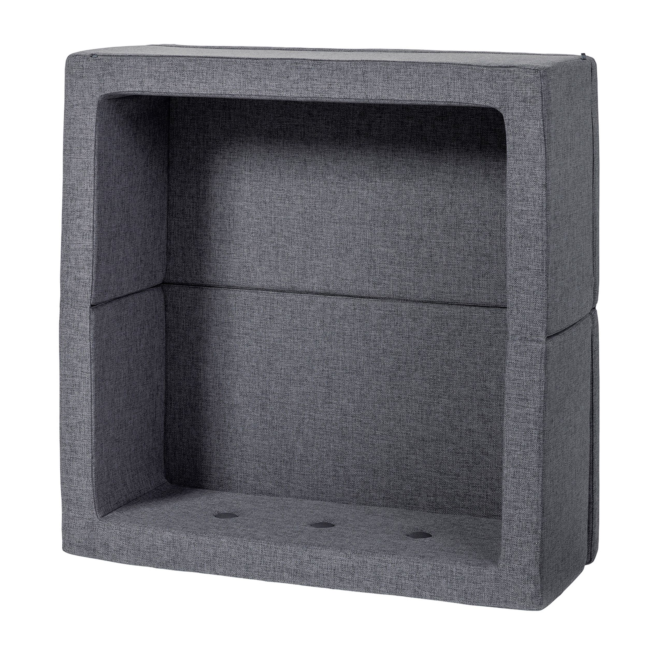 By KlipKlap - Kindersofa - KK Play Fold - Square - BLUE GREY W. GREY