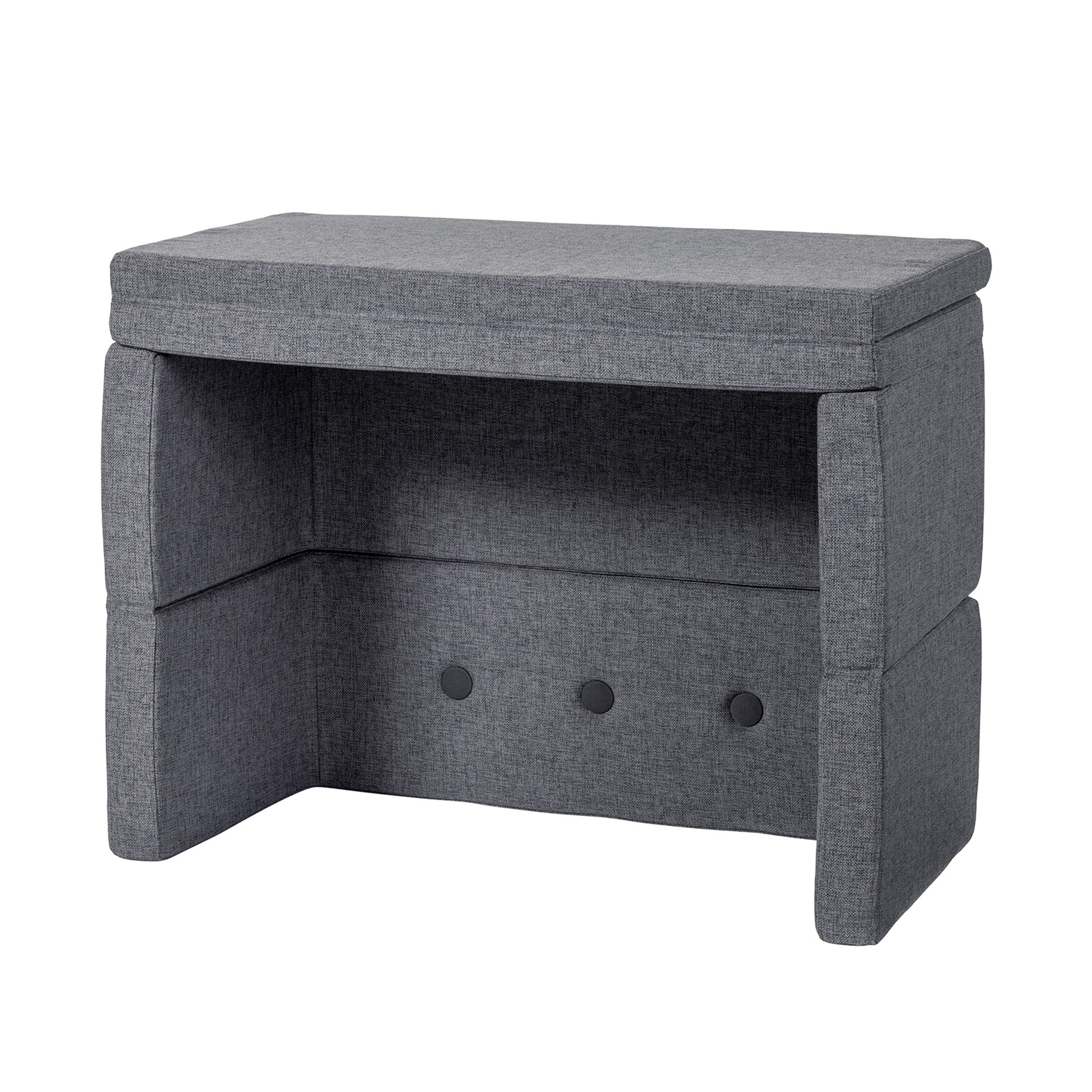 By KlipKlap - Kindersofa - KK Play Fold - Square - BLUE GREY W. GREY