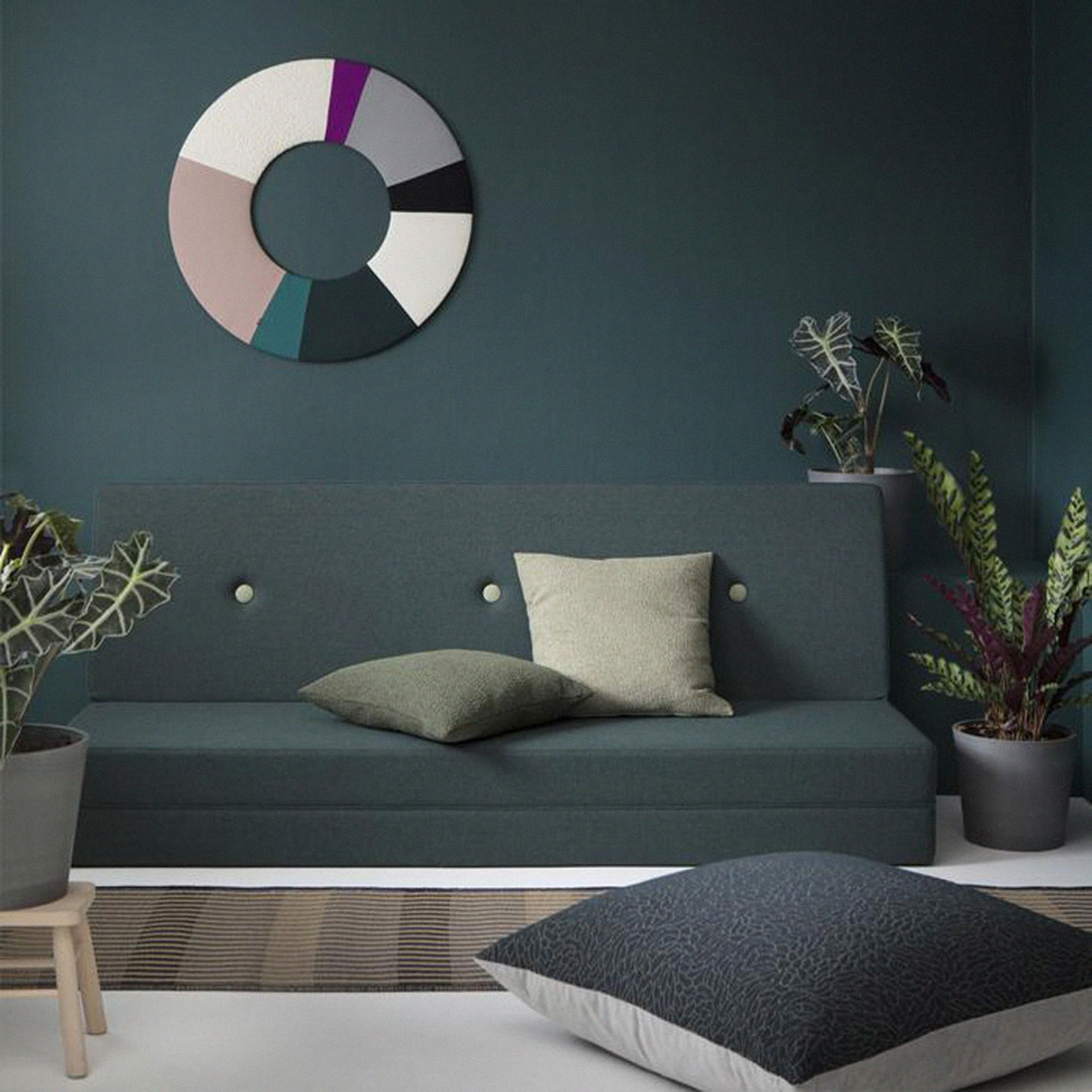 By KlipKlap - Matratze - KK 3 fold w. buttons - Blue Grey w/ Grey